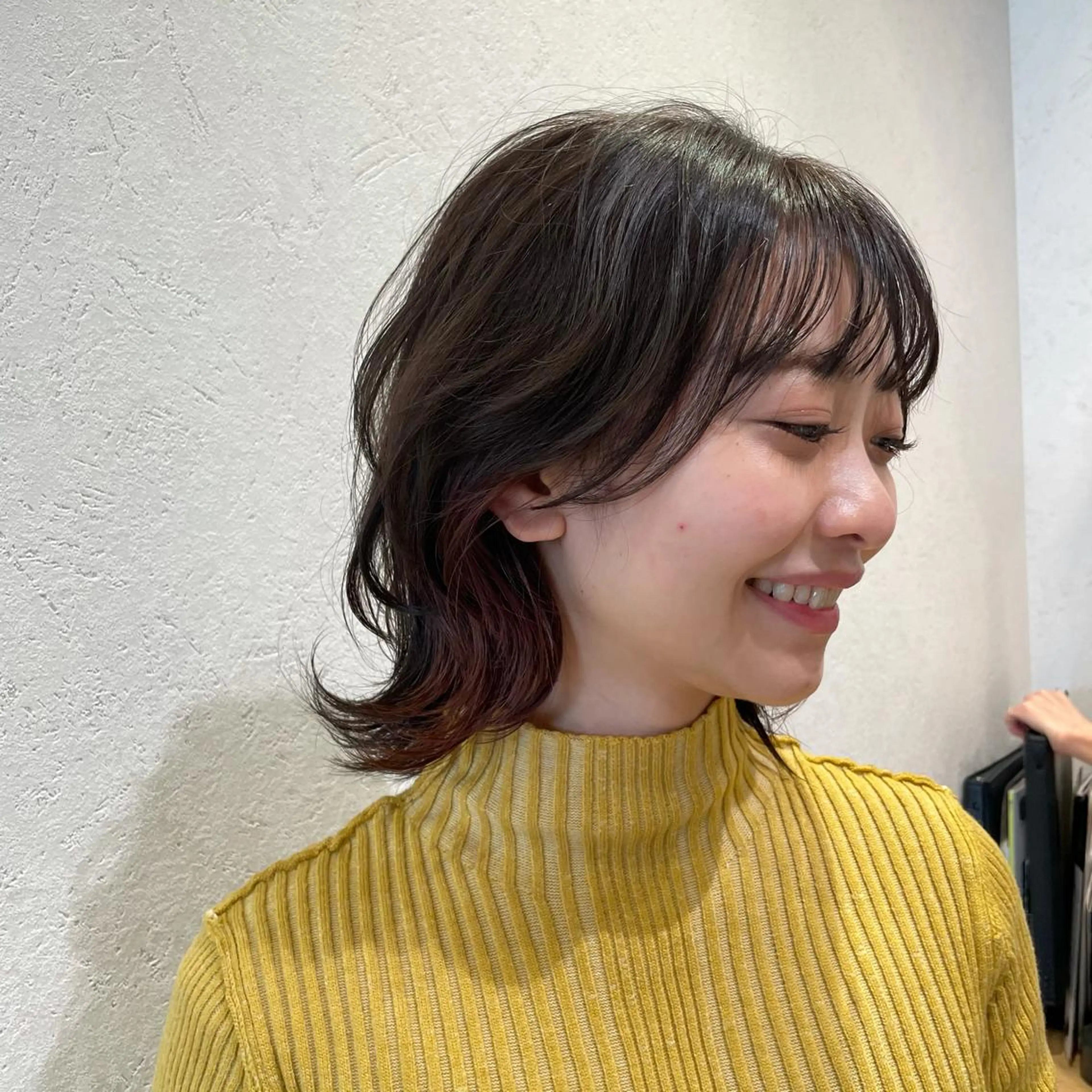 ミディアム カラー 似合わせ レイヤー須川のヘアスタイル