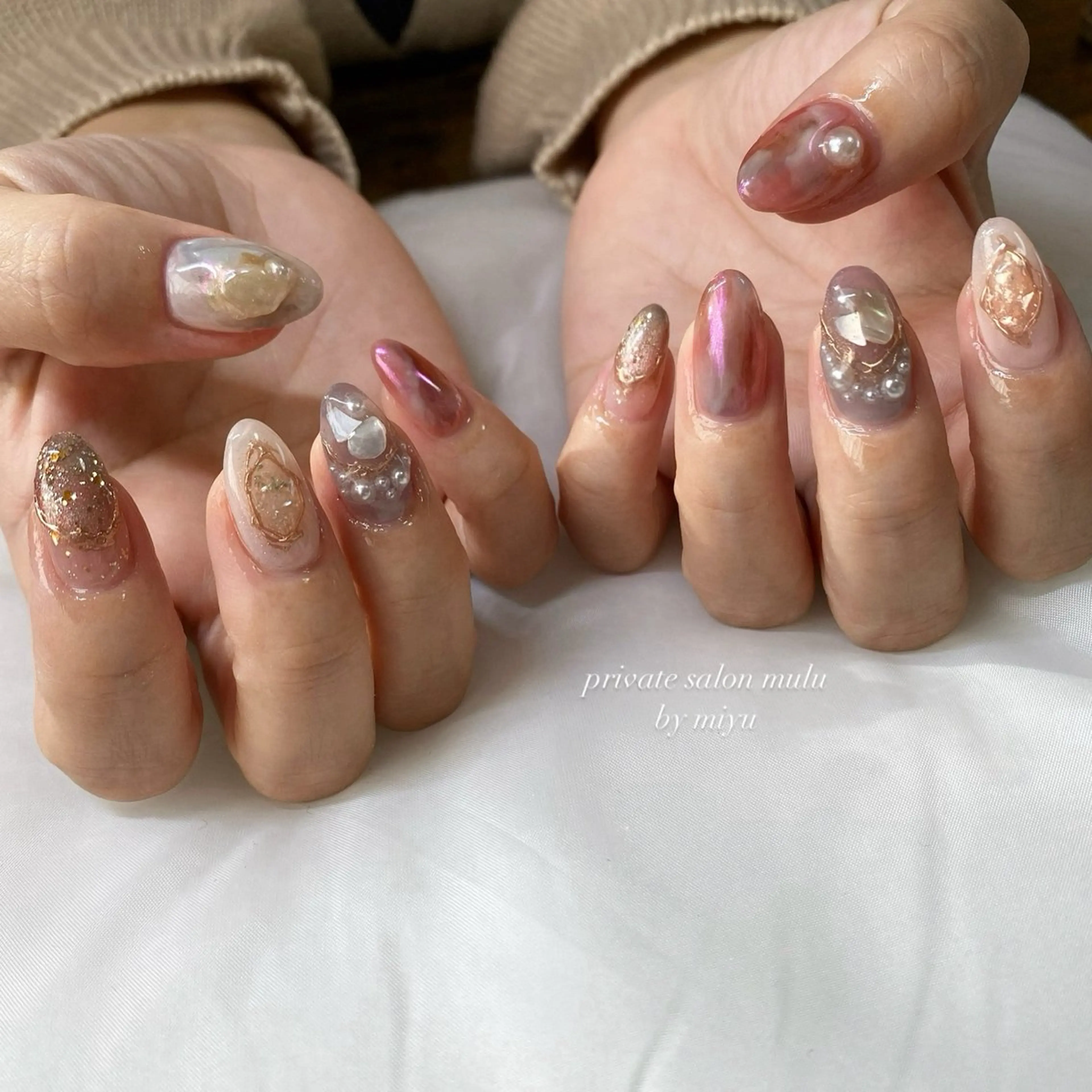 ネイル ニュアンスネイル nail salon muluのネイルデザイン