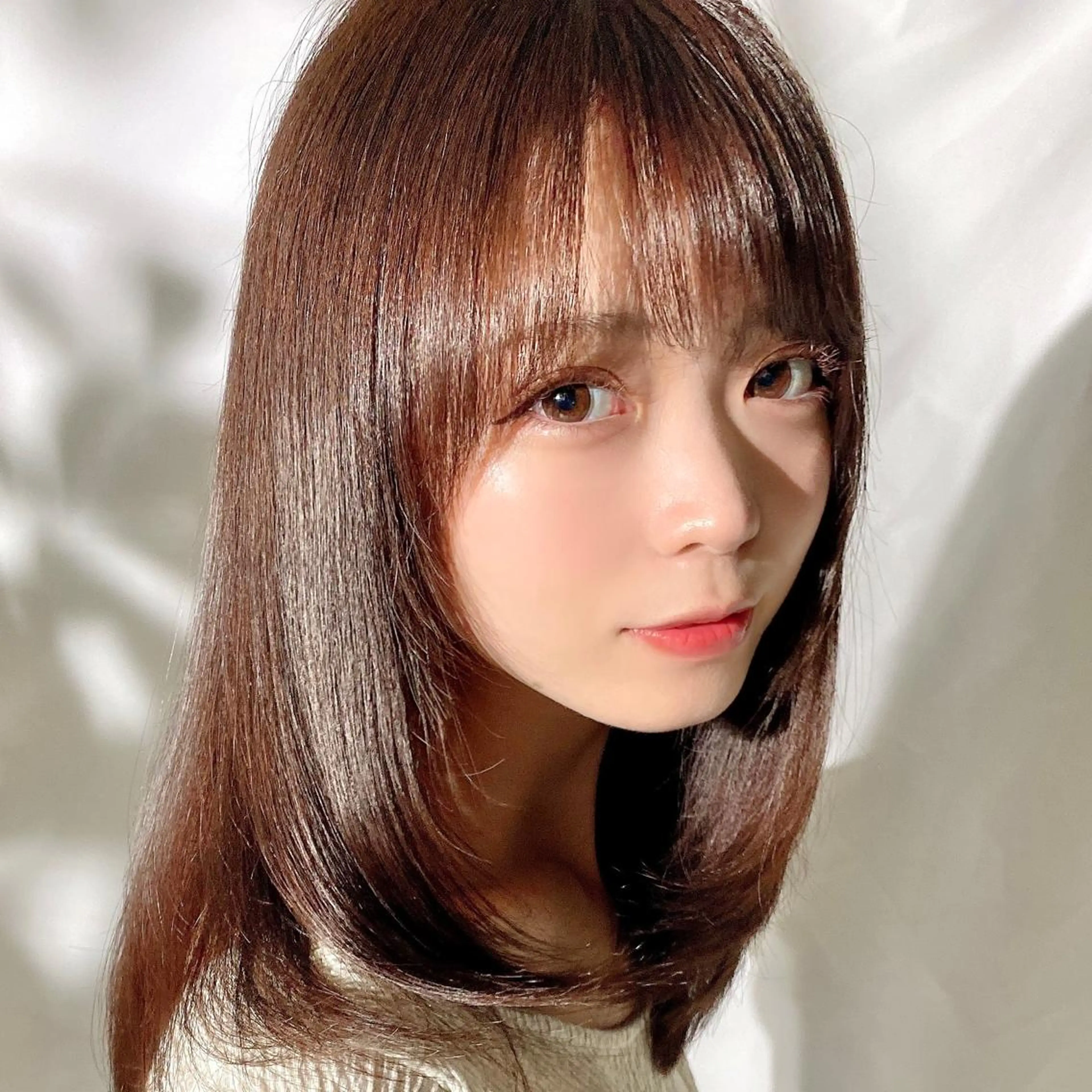 セミロング 髪質改善 レイヤーカット 🧡くびれヘア/前髪 顔周り🧡久原結衣のヘアスタイル