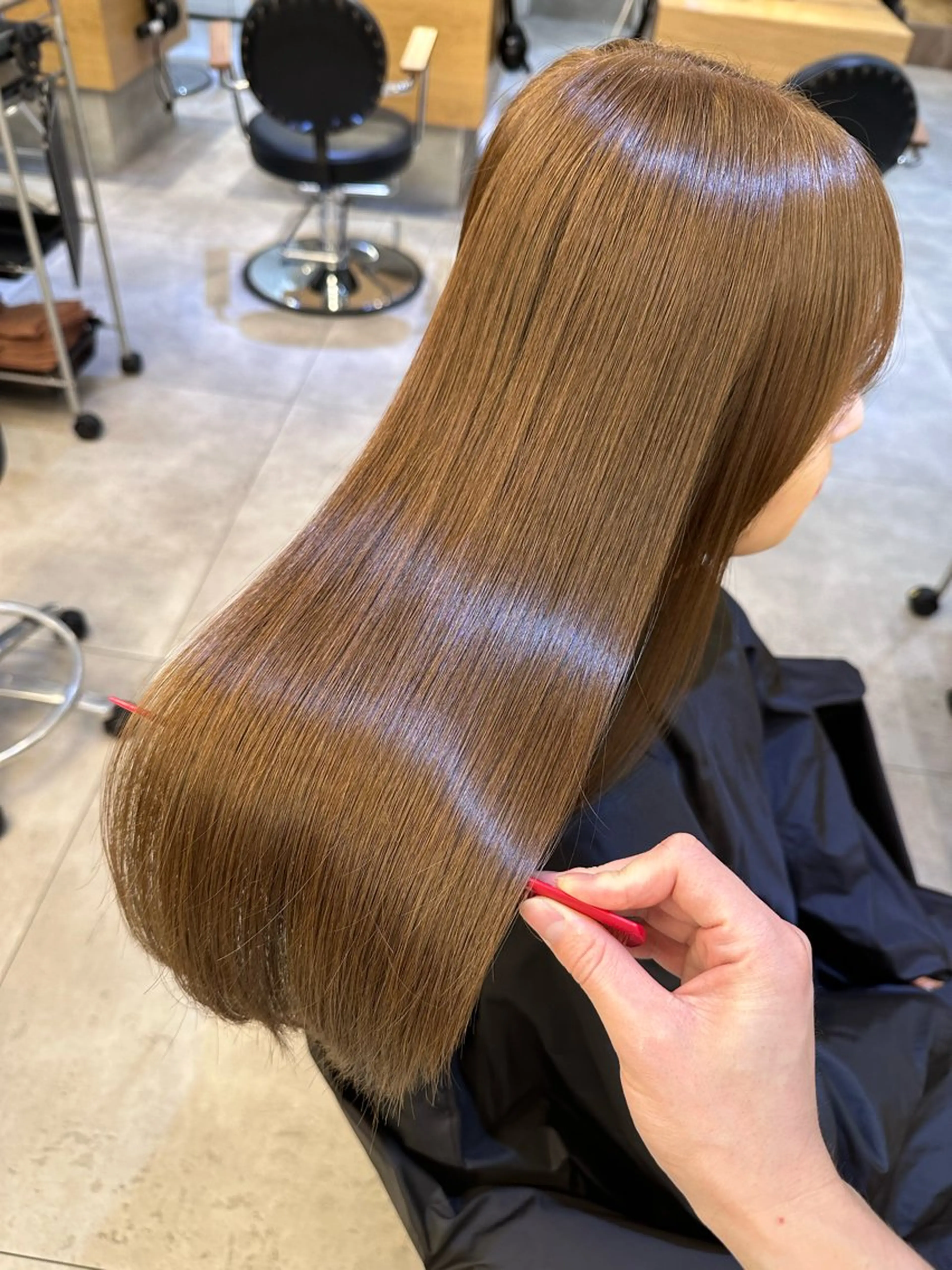 ロング カット ヘアカラー トリートメント 美髪矯正💎副店長 💎ミツキのヘアスタイル