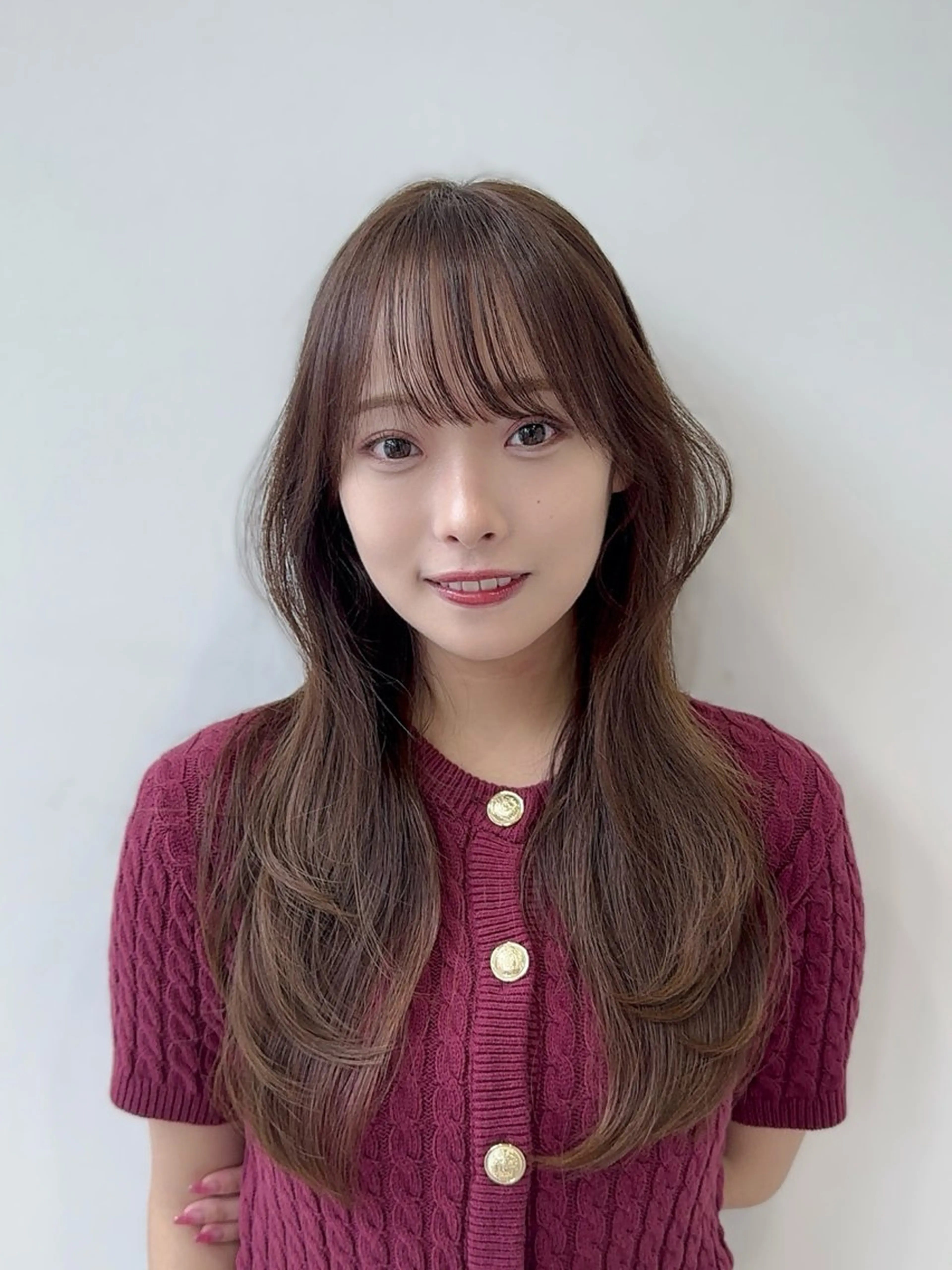 ミディアム カラー ヘアアレンジ カット ヘアカラー トリートメント 最小顔周り&レイヤー 特化/池袋/kokiのヘアスタイル