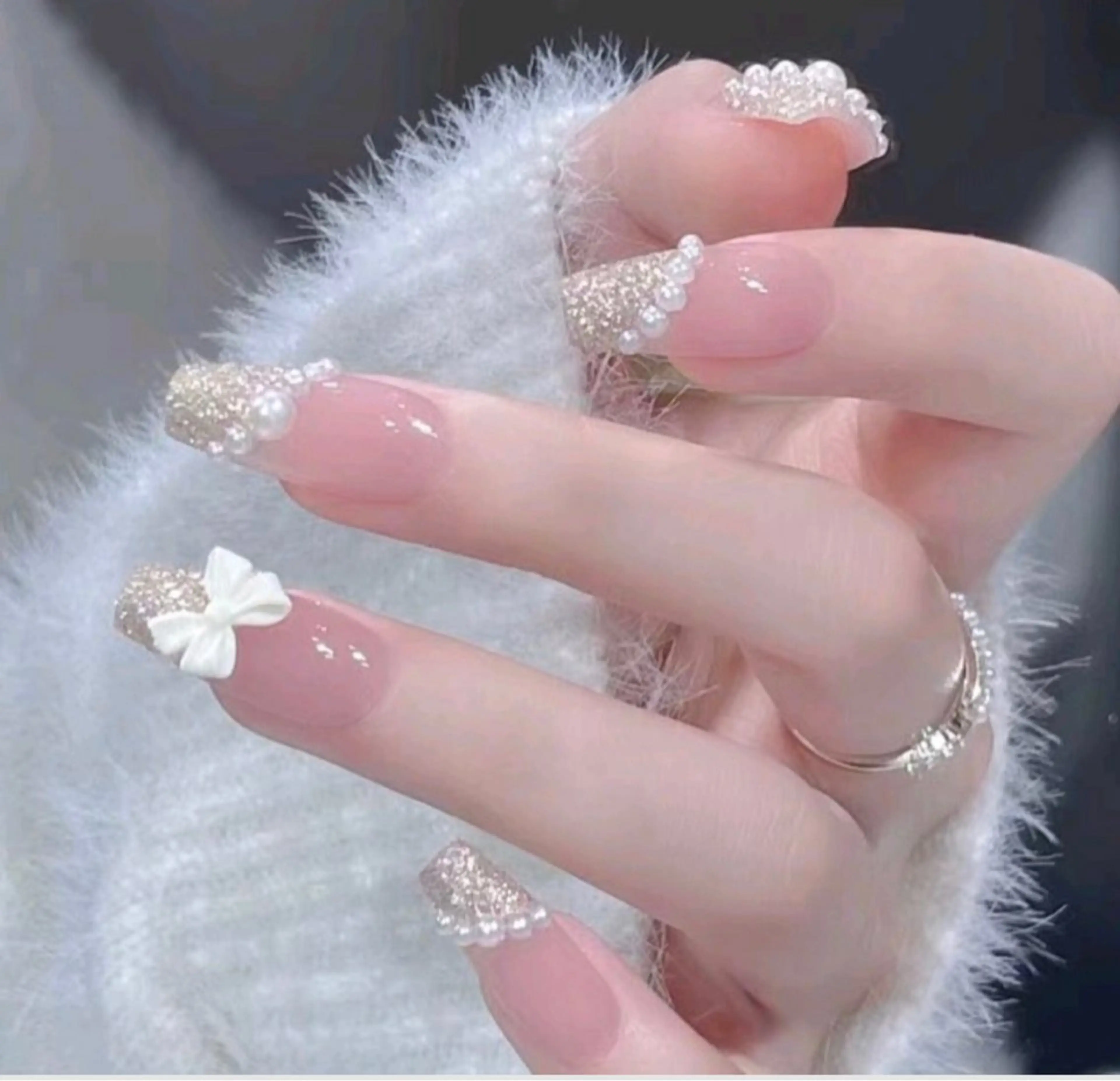 チップ長さ出し10本+デザインの写真