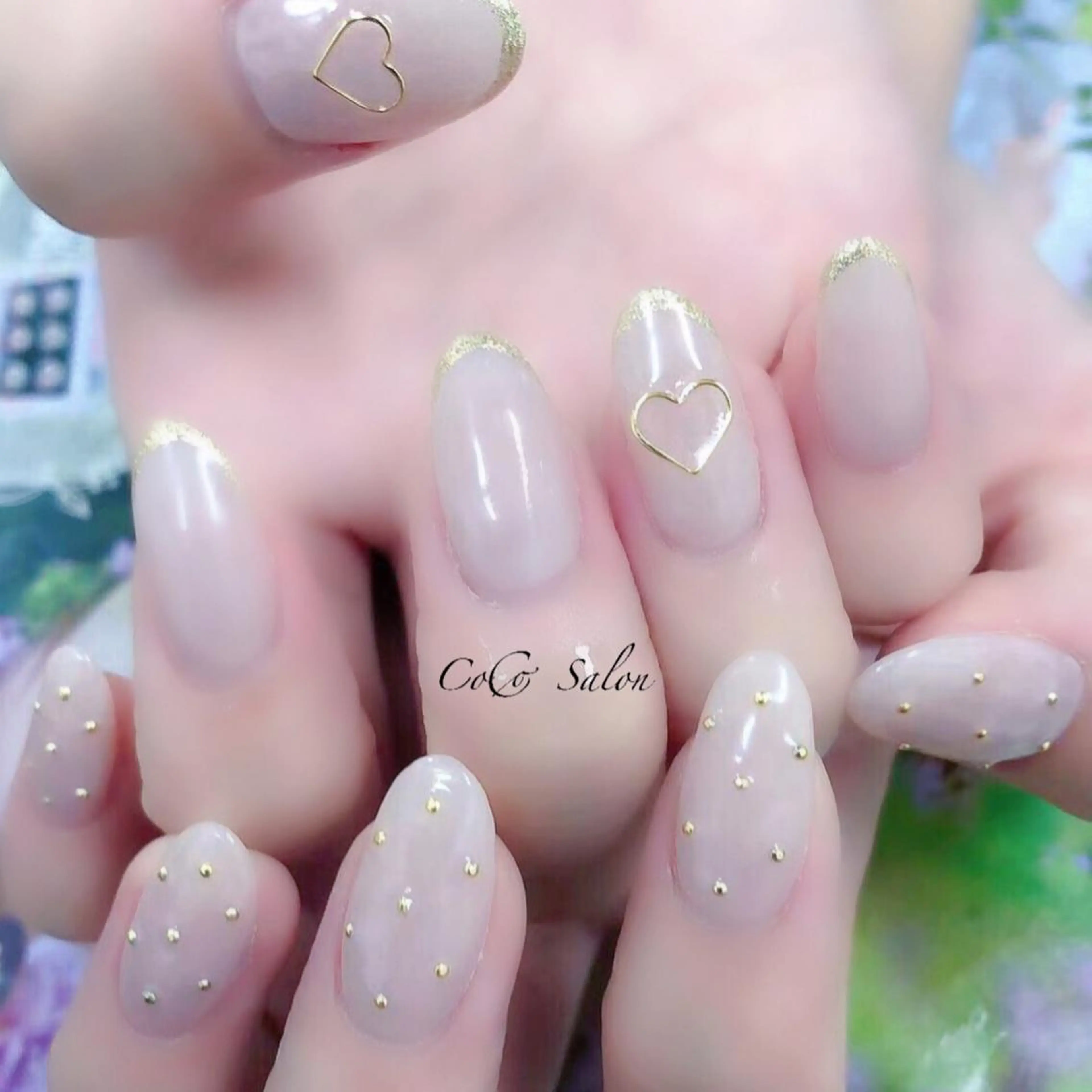 ネイル 長さ出し フレンチネイル ジェルネイル ハート オフィスネイル CoCoSalon ネイル/まつ毛予約のネイルデザイン