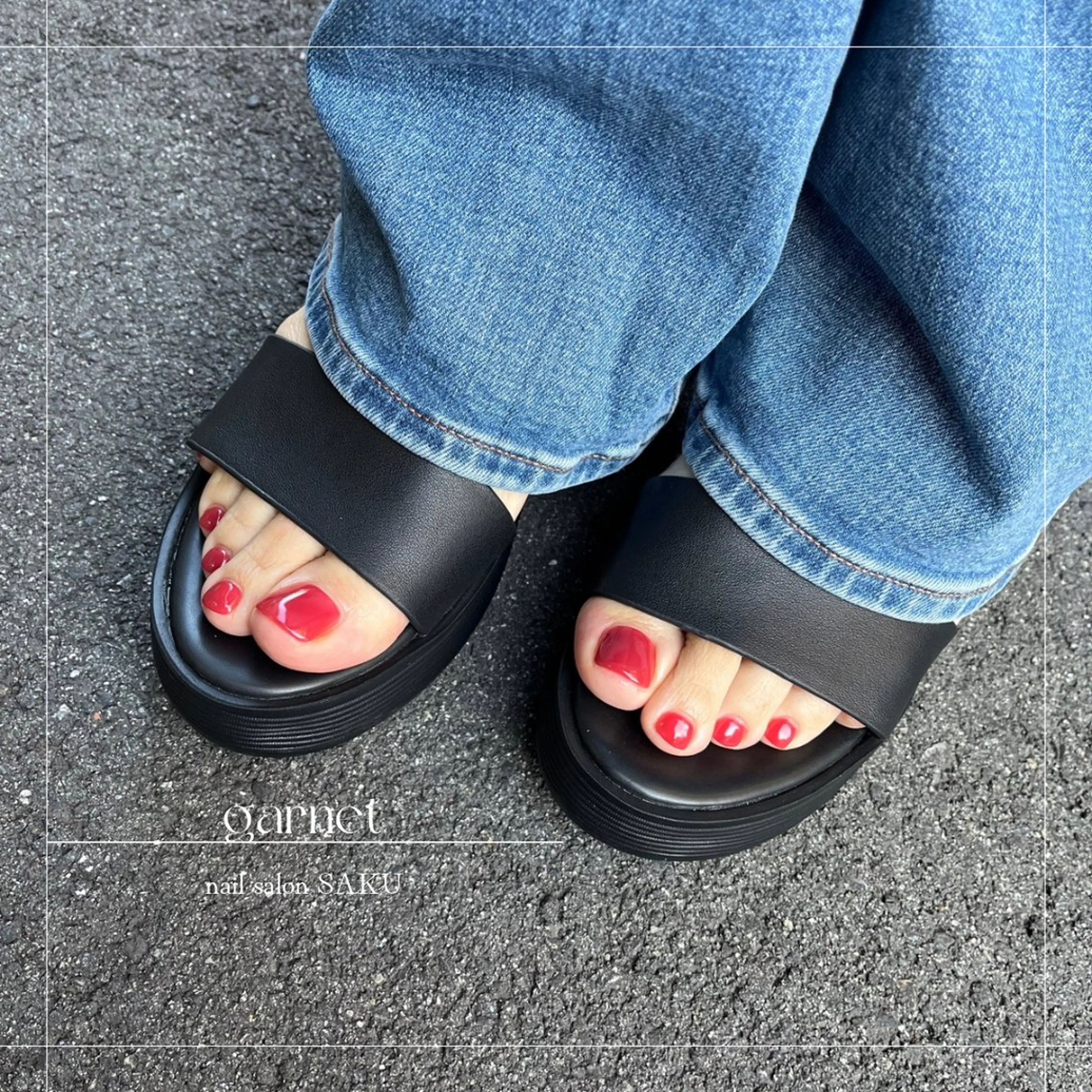 ネイル ニュアンスネイル シンプルネイル フットネイル SAKU  nail[サクネイル]所属・SAKU nail 作島茜のネイルデザイン