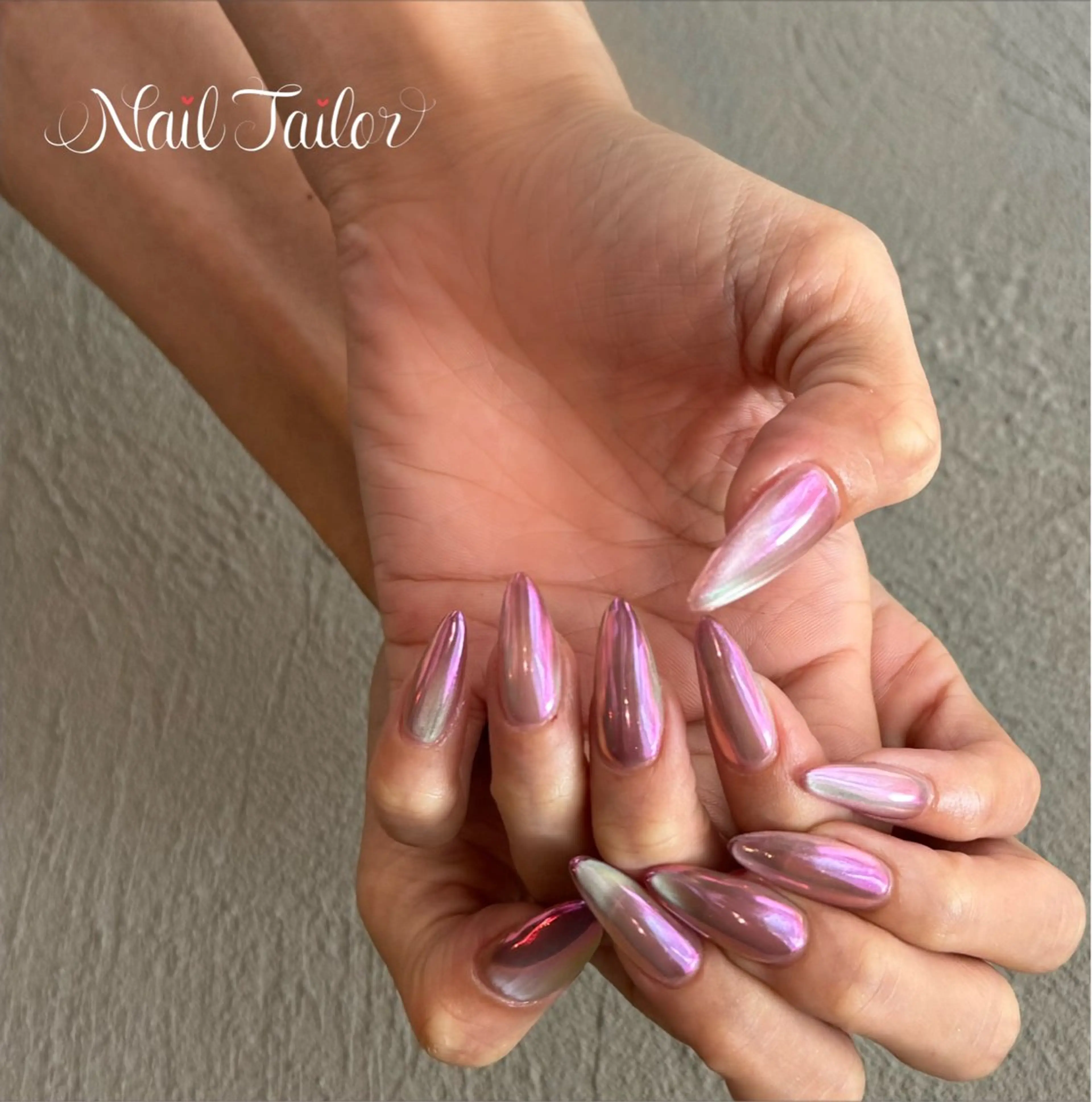 ネイル 長さ出し 氷ネイル・うるうるネイル キラキラネイル ロングネイル スカルプネイル ハンドネイル 〜Nail Tailor〜　ネイルテイラー所属・NailTailor ネイルテイラーのネイルデザイン