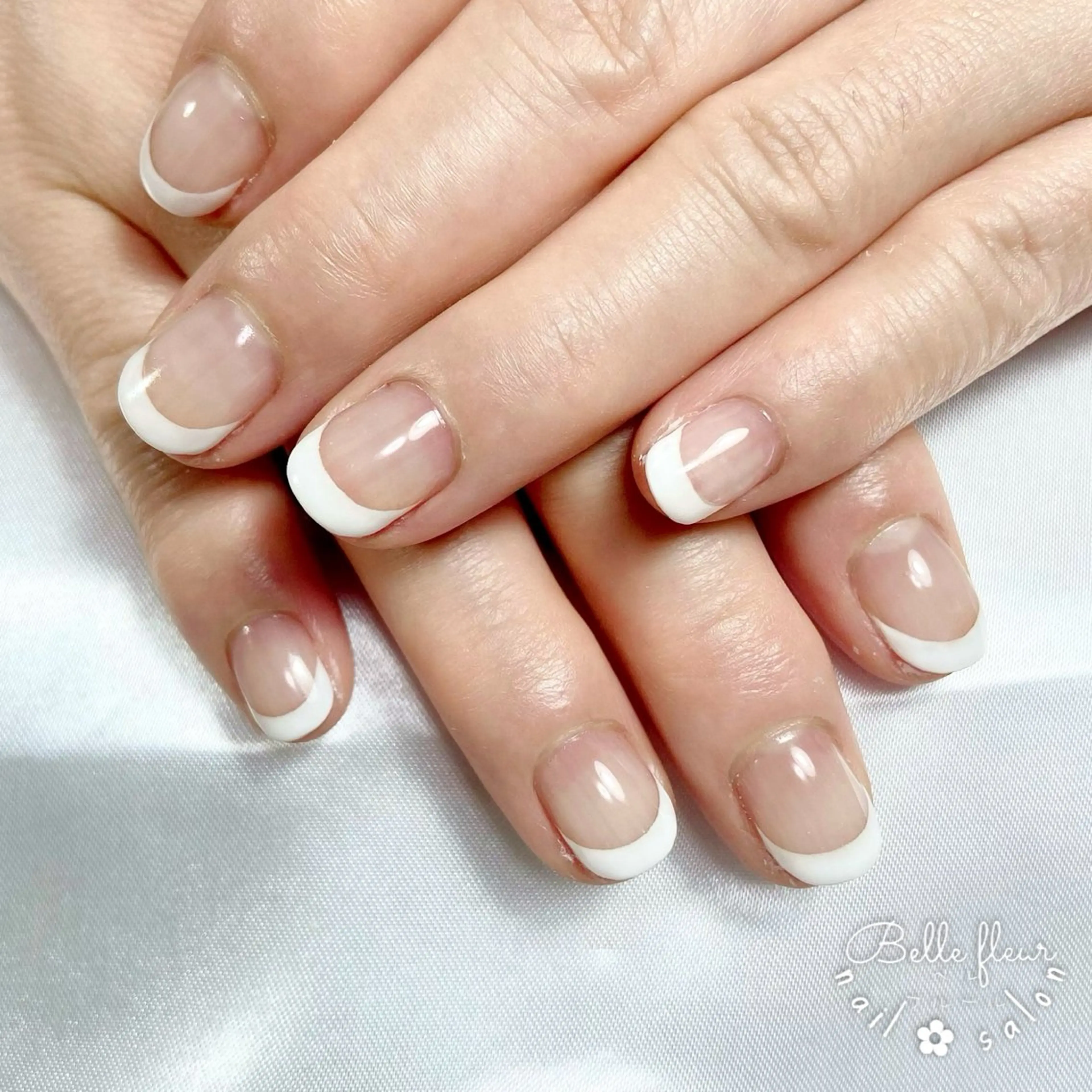 ネイル フレンチネイル ハンドネイル ﾈｲﾙｻﾛﾝ Bellefleurのネイルデザイン