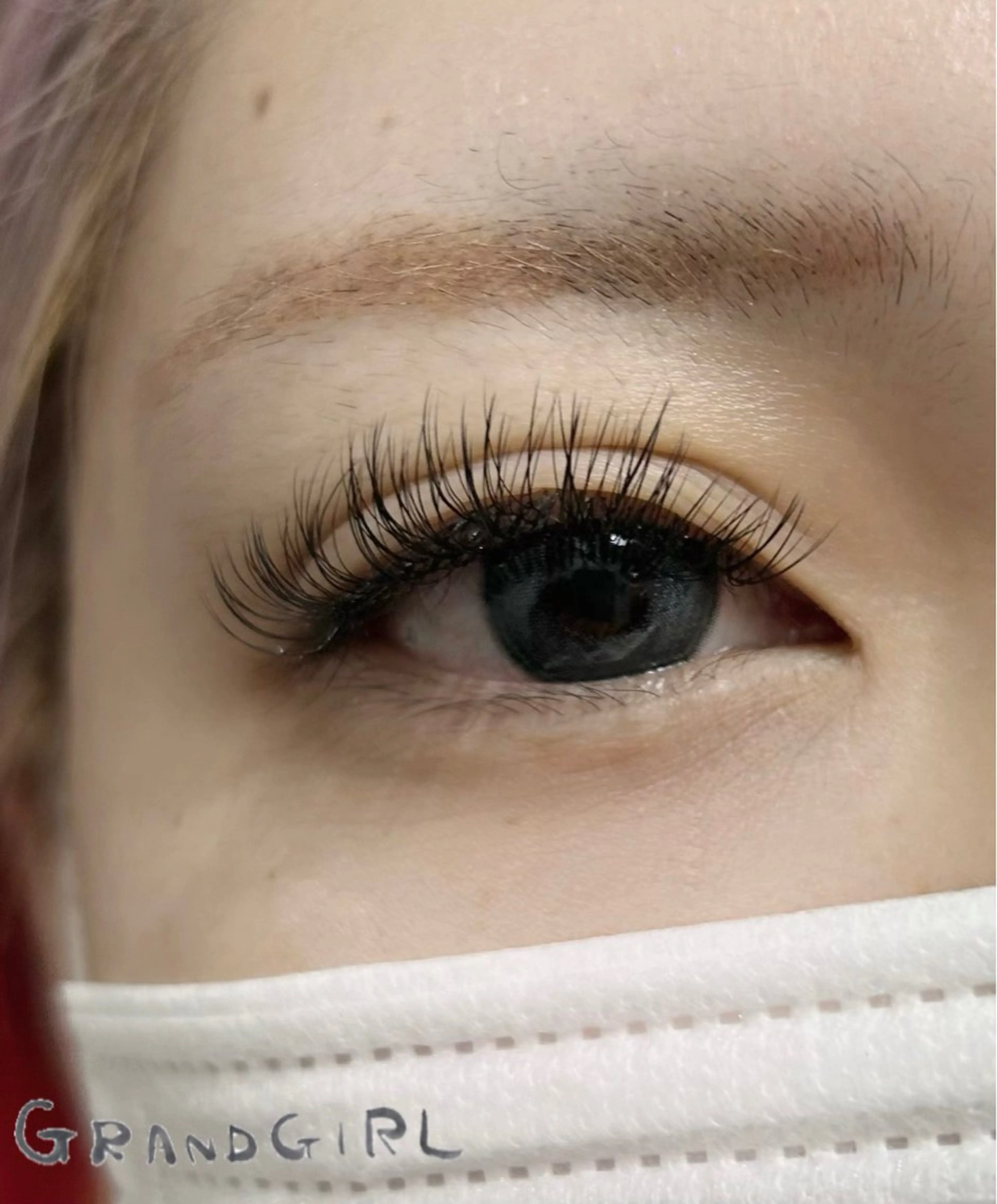 マツエク・マツパ バインドロック フラットラッシュ まつげパーマ 一重×まつ毛パーマ マツエク GRANDGIRL所属・ヨシダ セリナのマツエク・マツパデザイン