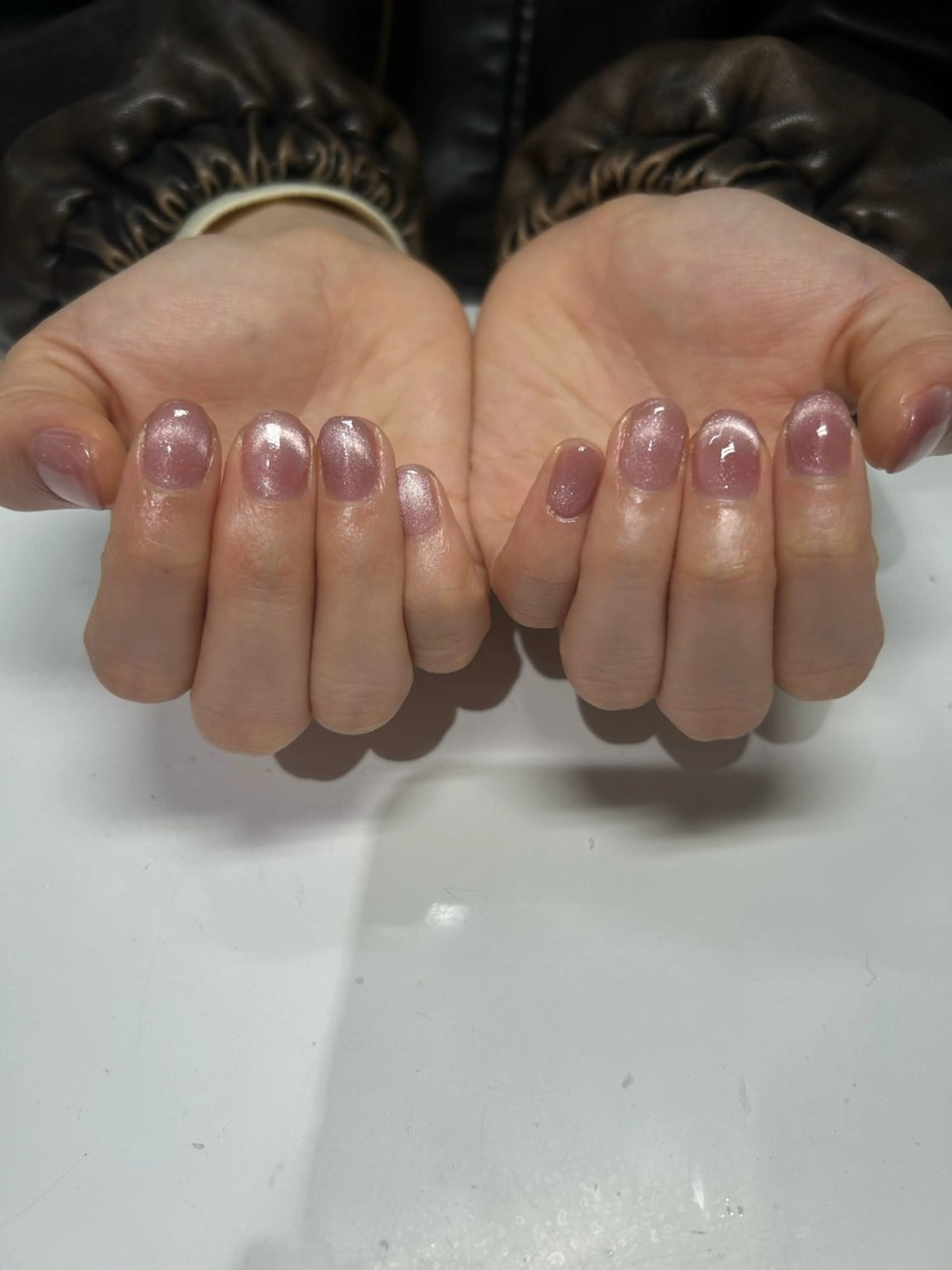 ネイル フレンチネイル マグネットネイル ピンク ハンドネイル hinata池袋 🎀WOLTOKYOのネイルデザイン