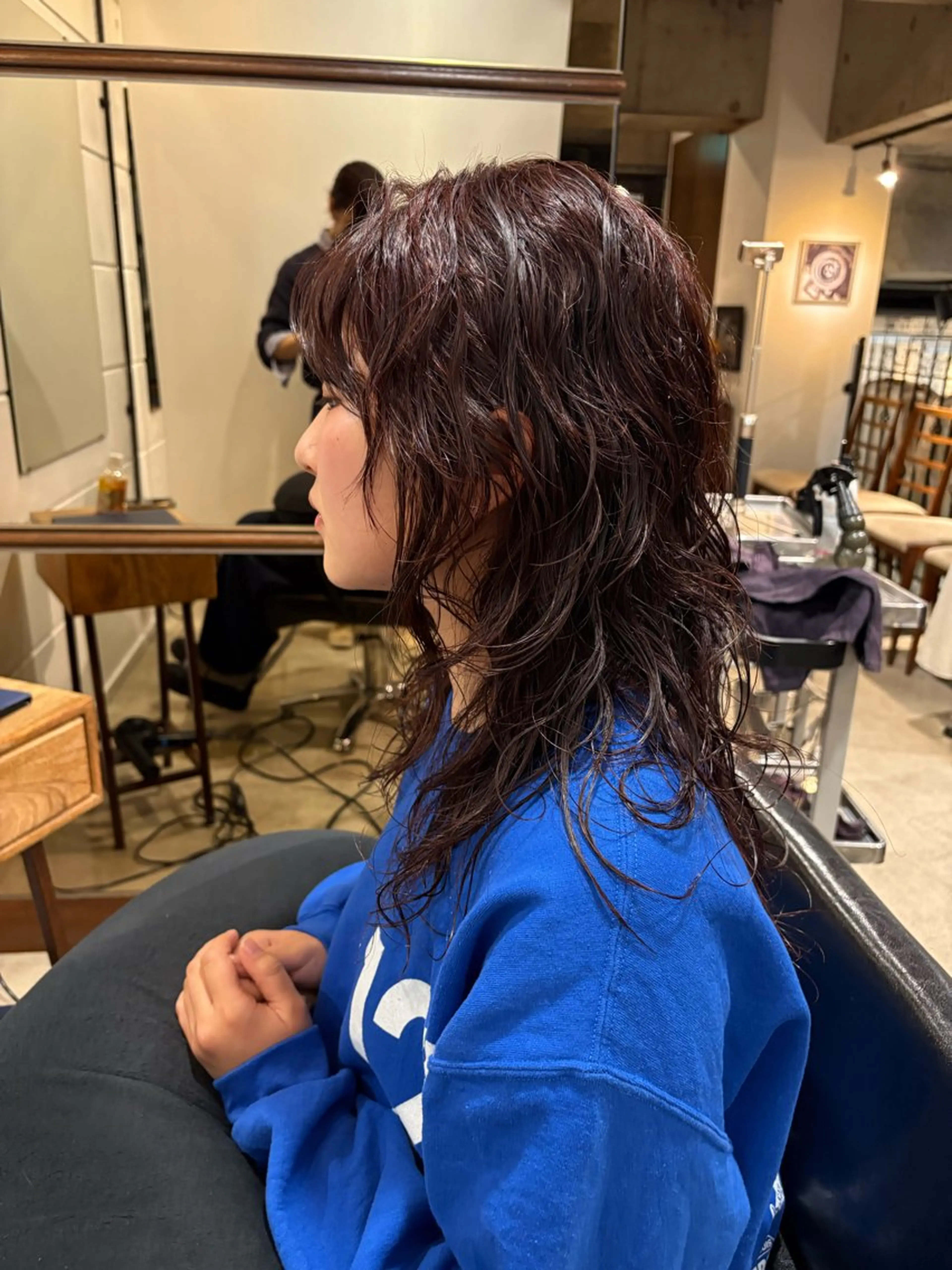 ロング パーマ ボブ ウルフカット スパイラルパーマ カット ヘアカラー パーマ 【お洒落パーマ】 Elme　肥塚康汰郎のヘアスタイル