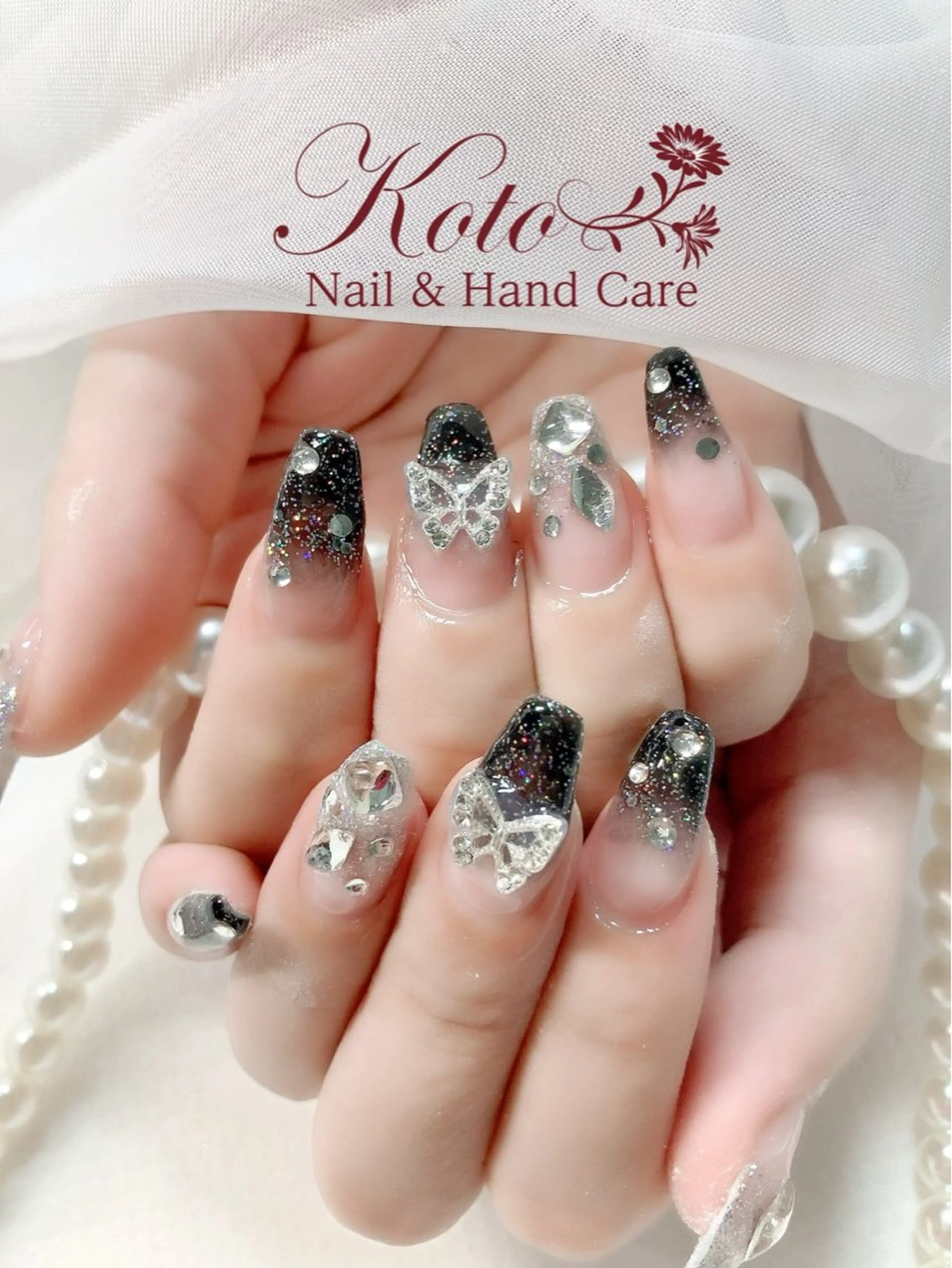 ネイル 長さ出し ジェルネイル 持ち込み ニュアンスネイル 赤色 ハンドネイル Nail Salon KOTOのネイルデザイン