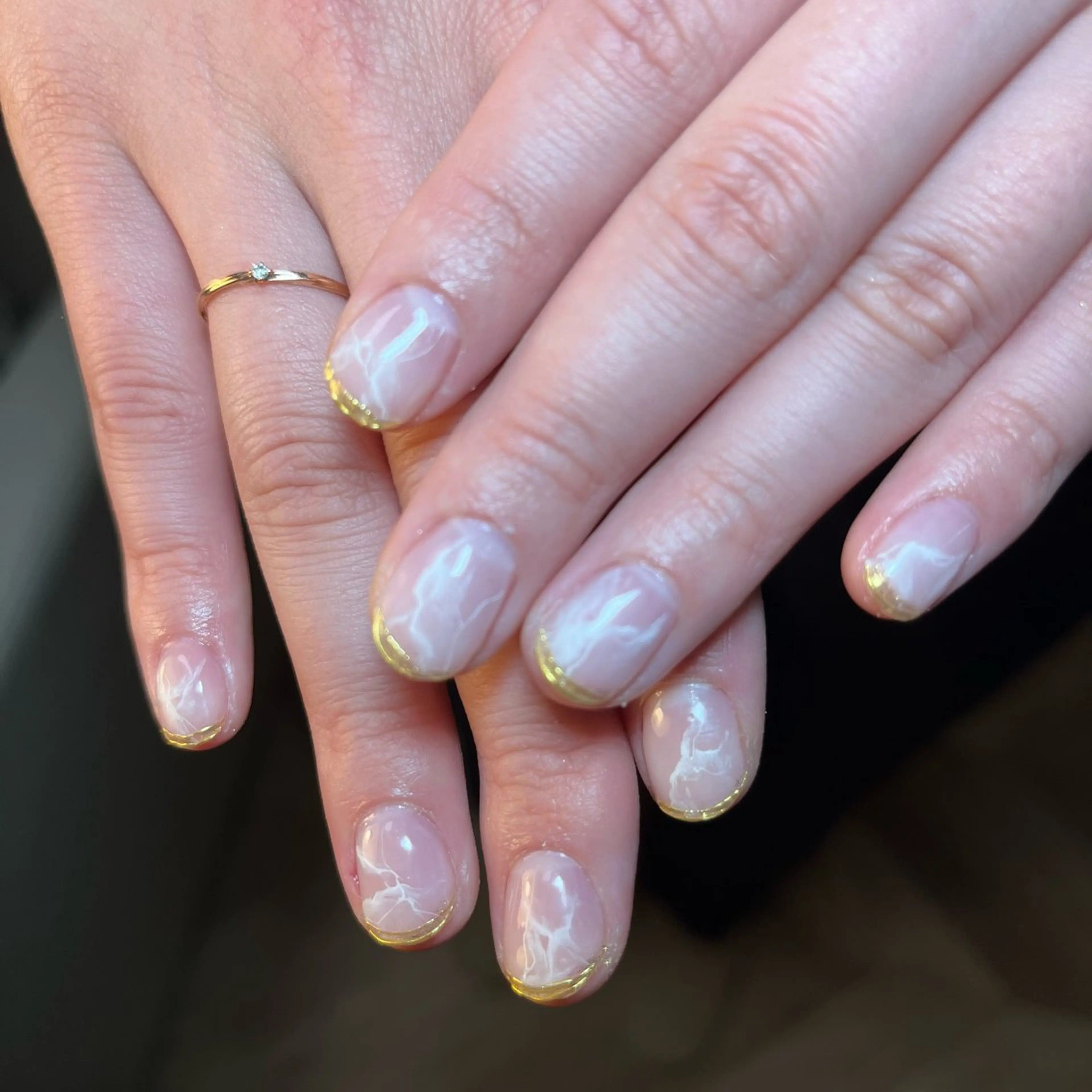 ネイル ハンドネイル Amber21.所属・Nagahama Akariのネイルデザイン