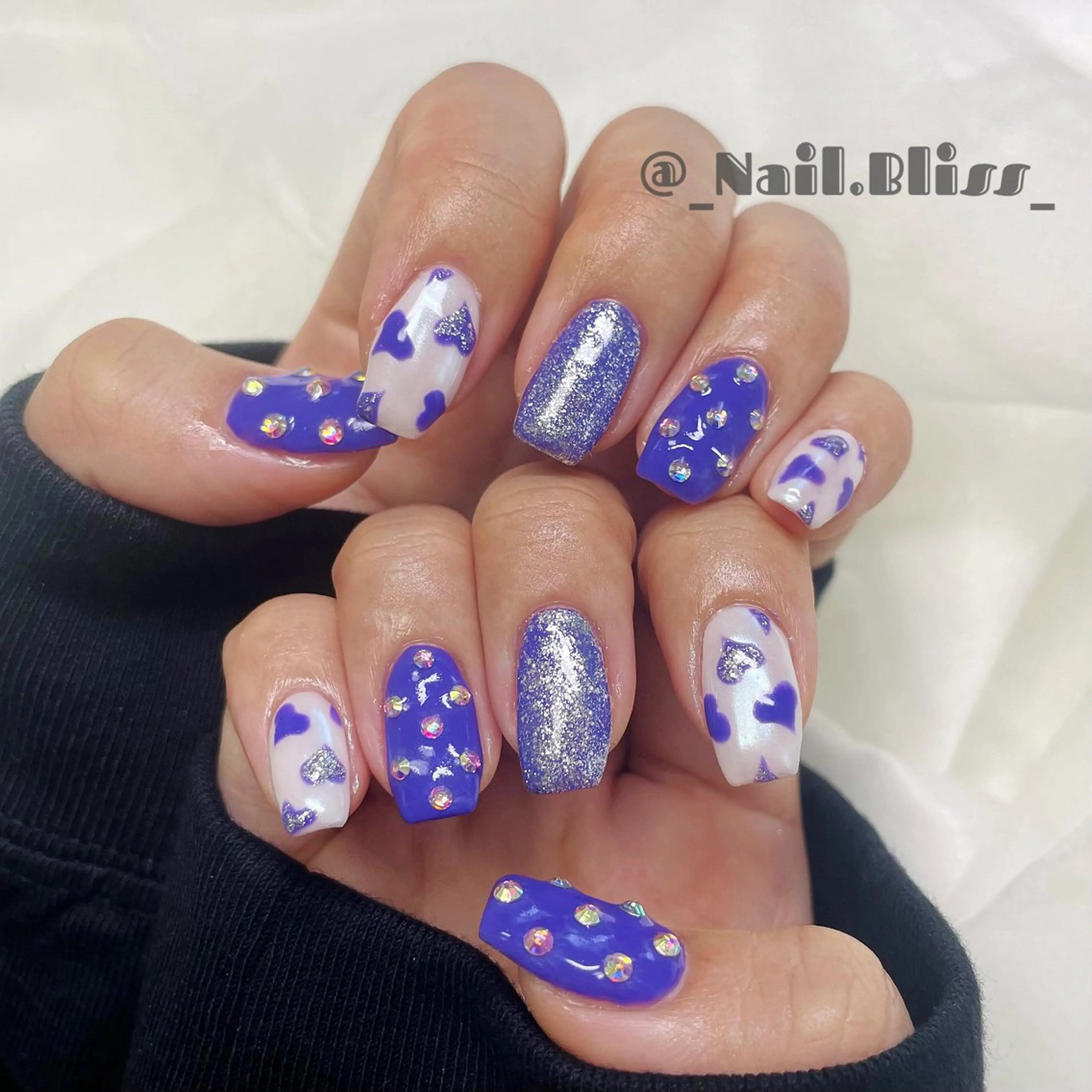 ネイル パープル ハンドネイル NAIL BLISSのネイルデザイン