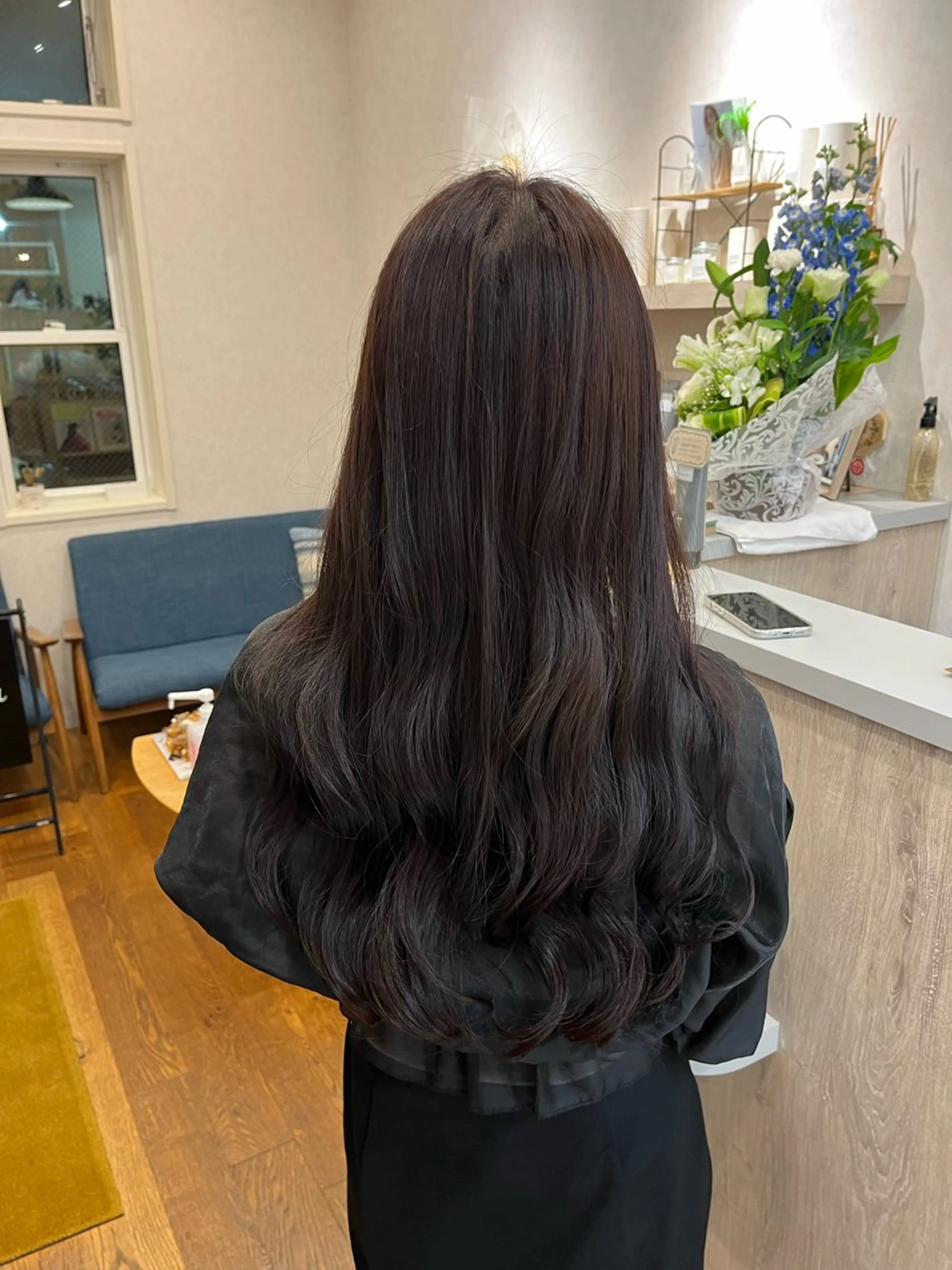 ロング カラー ブラウンカラー ピンクカラー ピンクブラウン ヘアカラー moe|透明感カラー ×似合わせカットのヘアスタイル