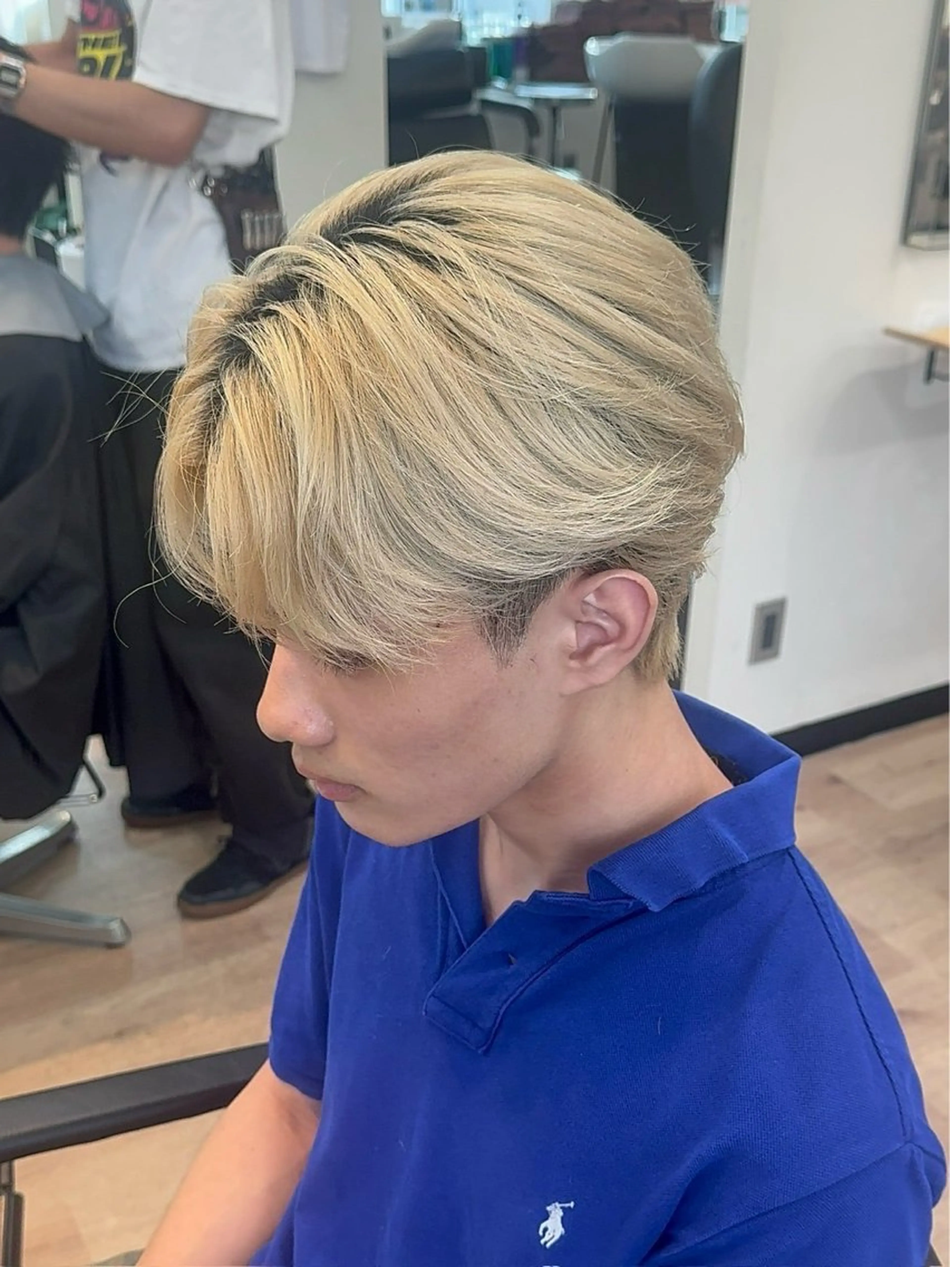 ショート カラー メンズ メンズブリーチ ブリーチ 抜きっぱなしブロンド ダブルカラー 優菜/ メンズパーマのヘアスタイル