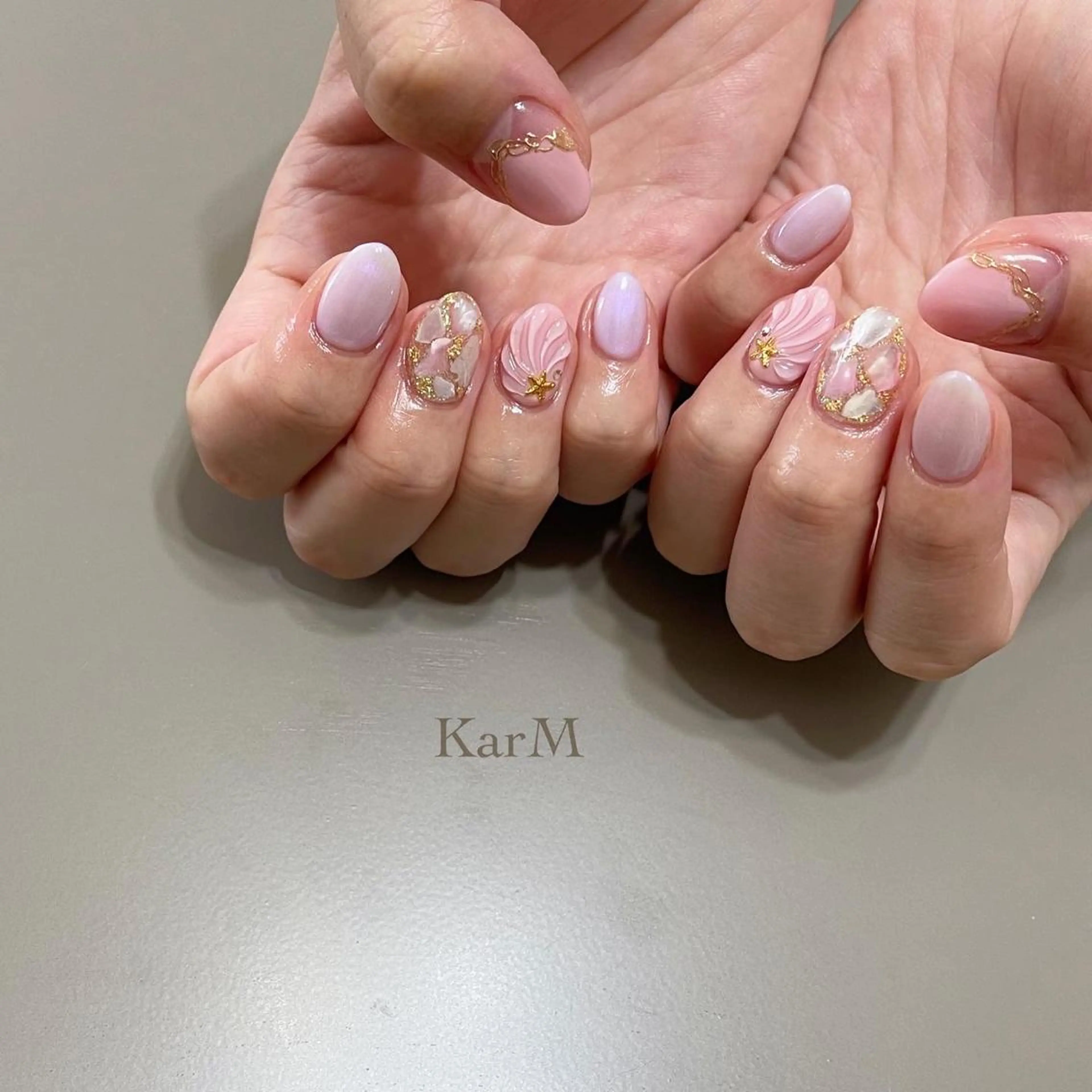 ネイル アートネイル オーロラネイル チークネイル フットネイル フレンチネイル ハンドネイル ogino karinのネイルデザイン