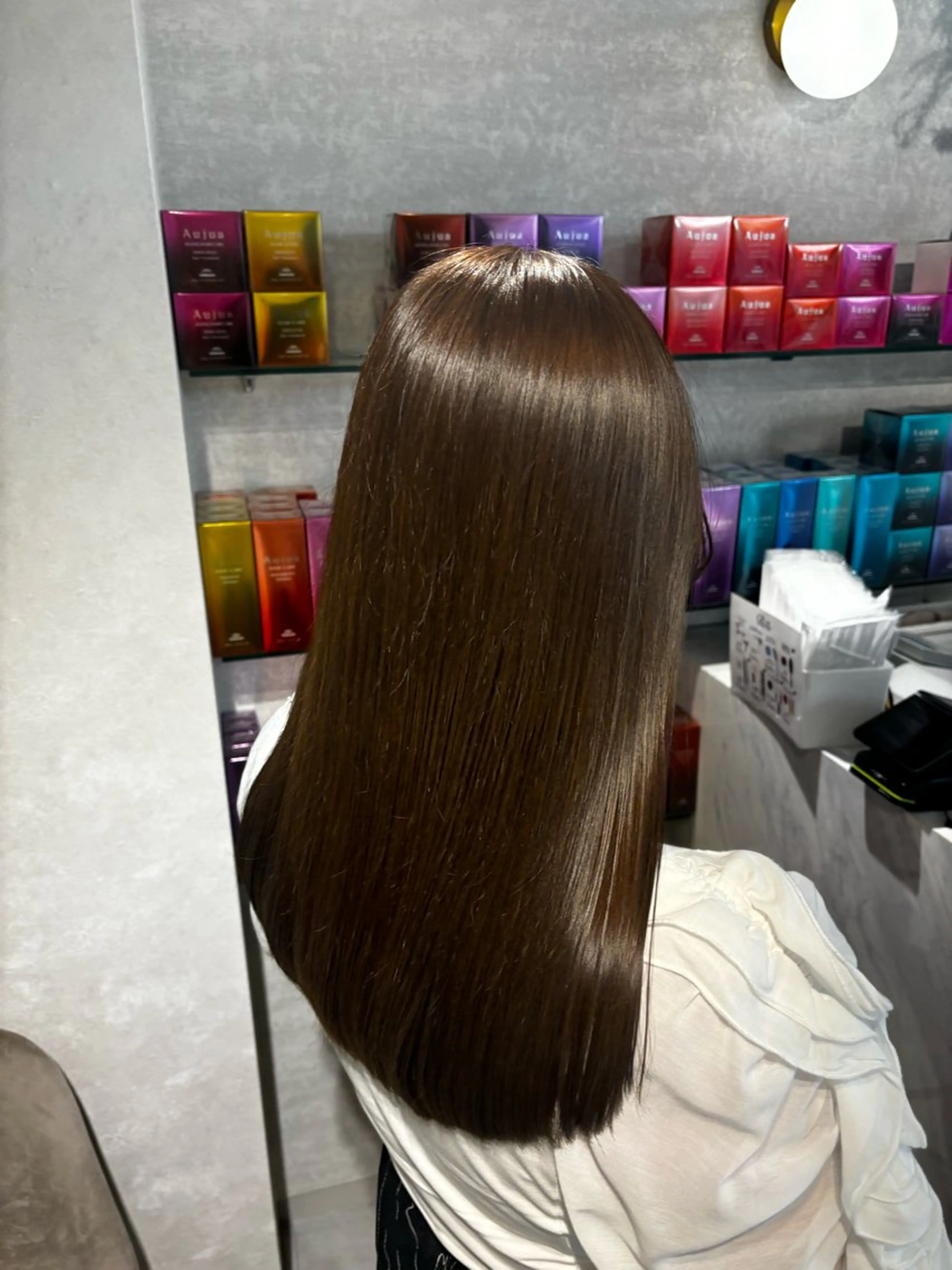 セミロング カラー カット ヘアカラー トリートメント ヘッドスパ 新宿No.1艶髪矯正 美艶カラー/FUKAのヘアスタイル