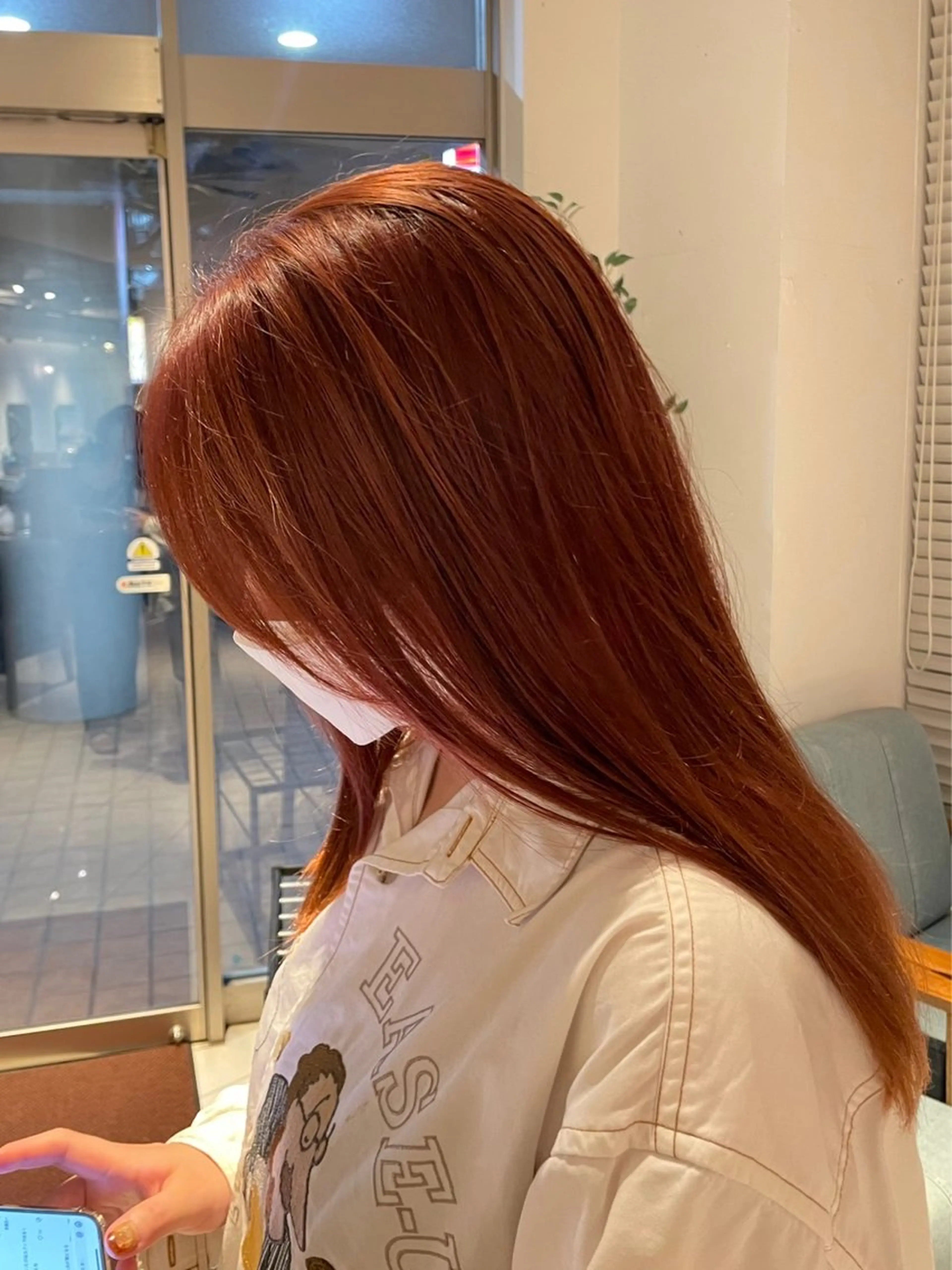 ロング カラー オレンジ ヘアカラー Yoshimi🌿 金沢文庫のヘアスタイル