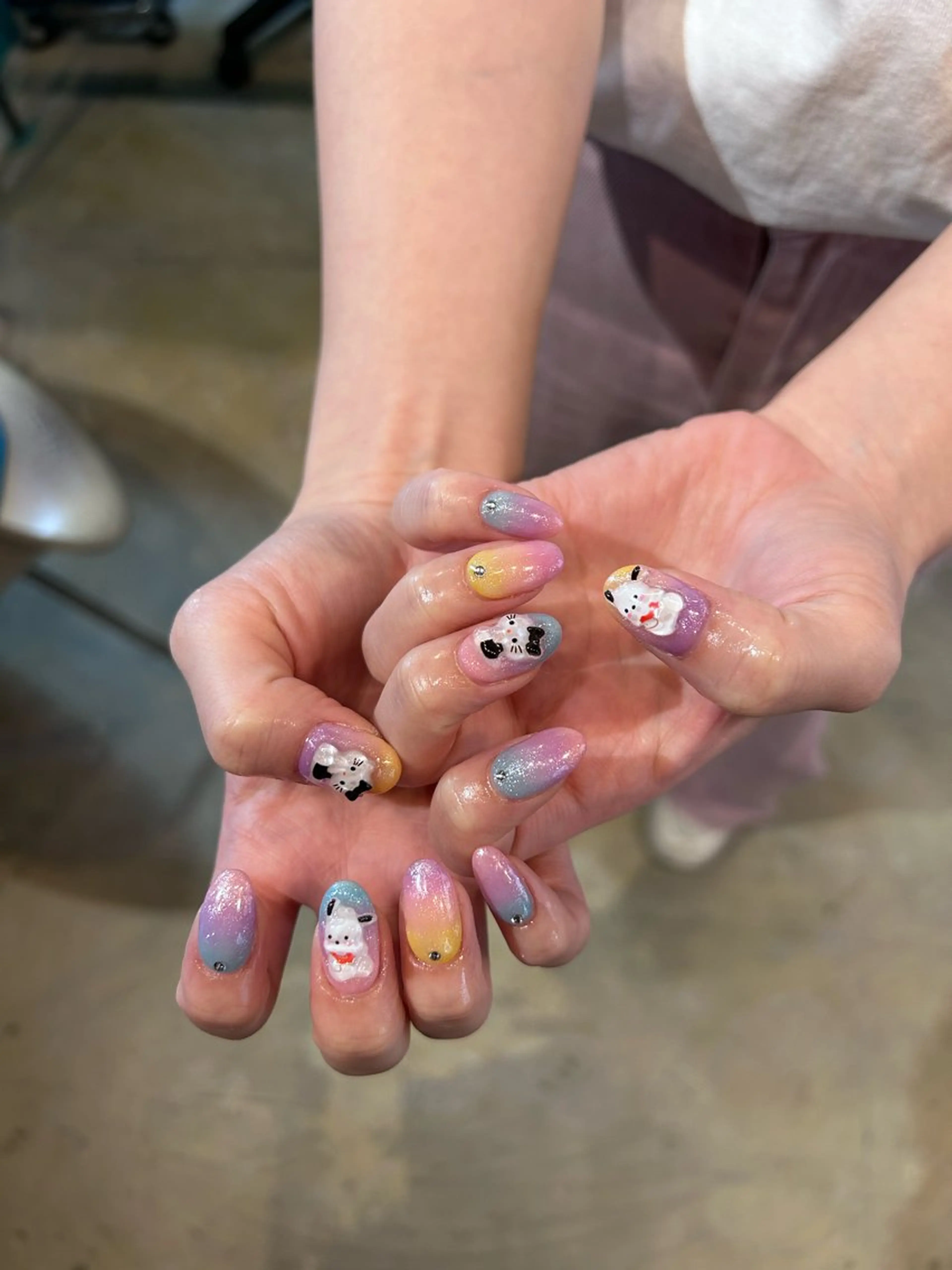 ネイル キラキラオメメ みずなのネイルデザイン