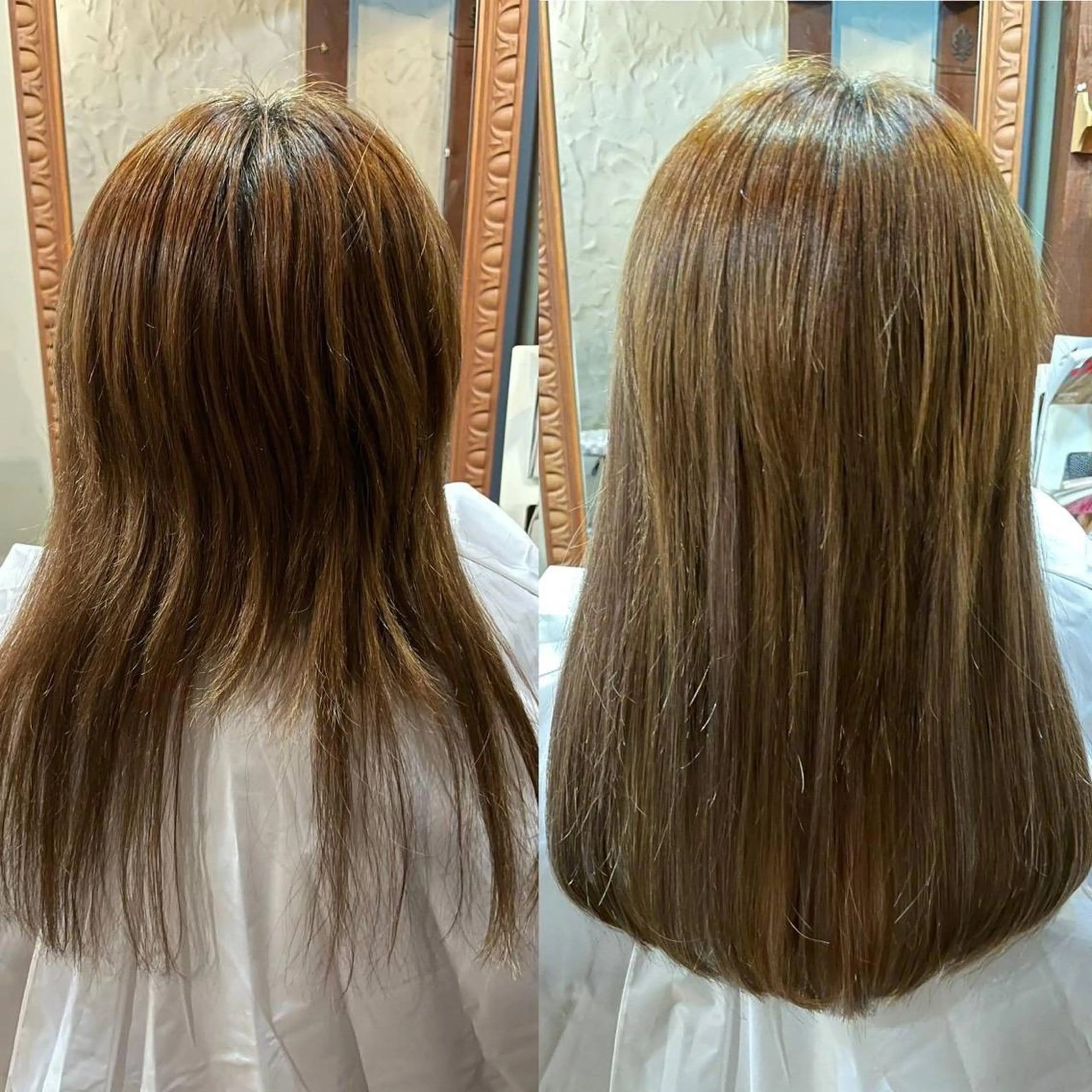 セミロング 髪質改善/マツパ 垢抜け透明カラー衣笠のヘアスタイル