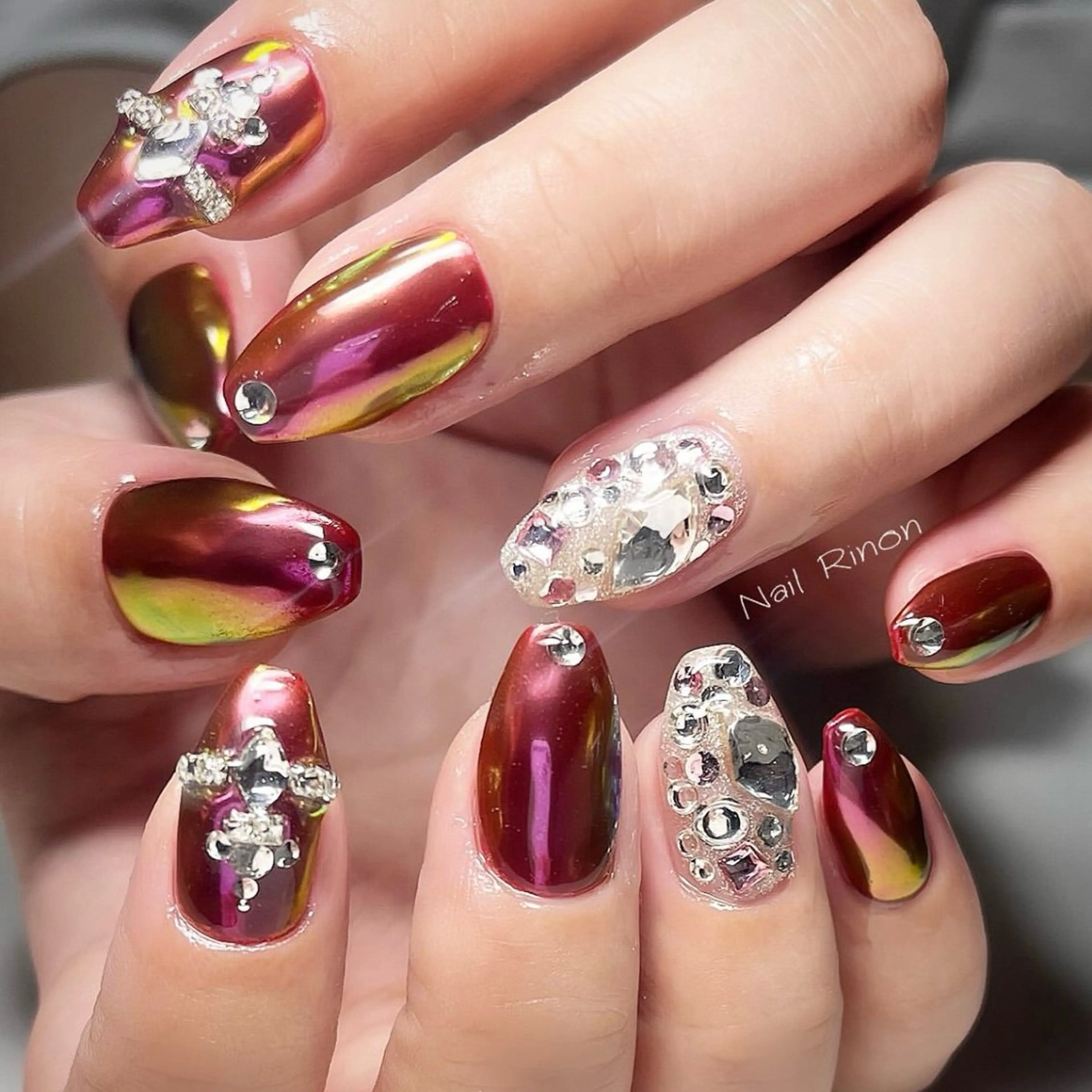 ネイル ミラーネイル ハンドネイル Nail Rinonのネイルデザイン