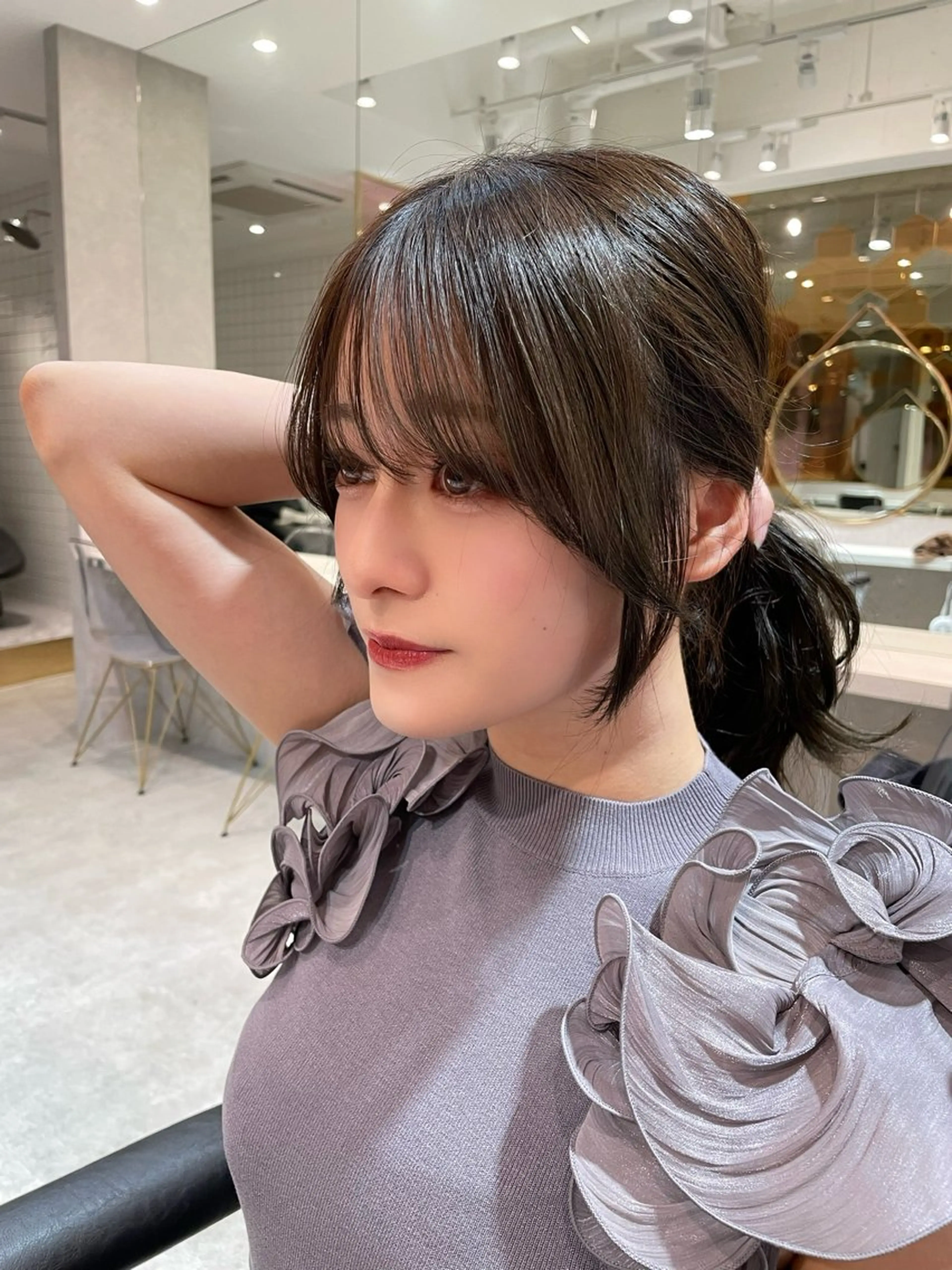 セミロング 小顔カット カット トリートメント 韓国ヘア🤍顔周り/ 髪質改善✨/林遼一郎のヘアスタイル