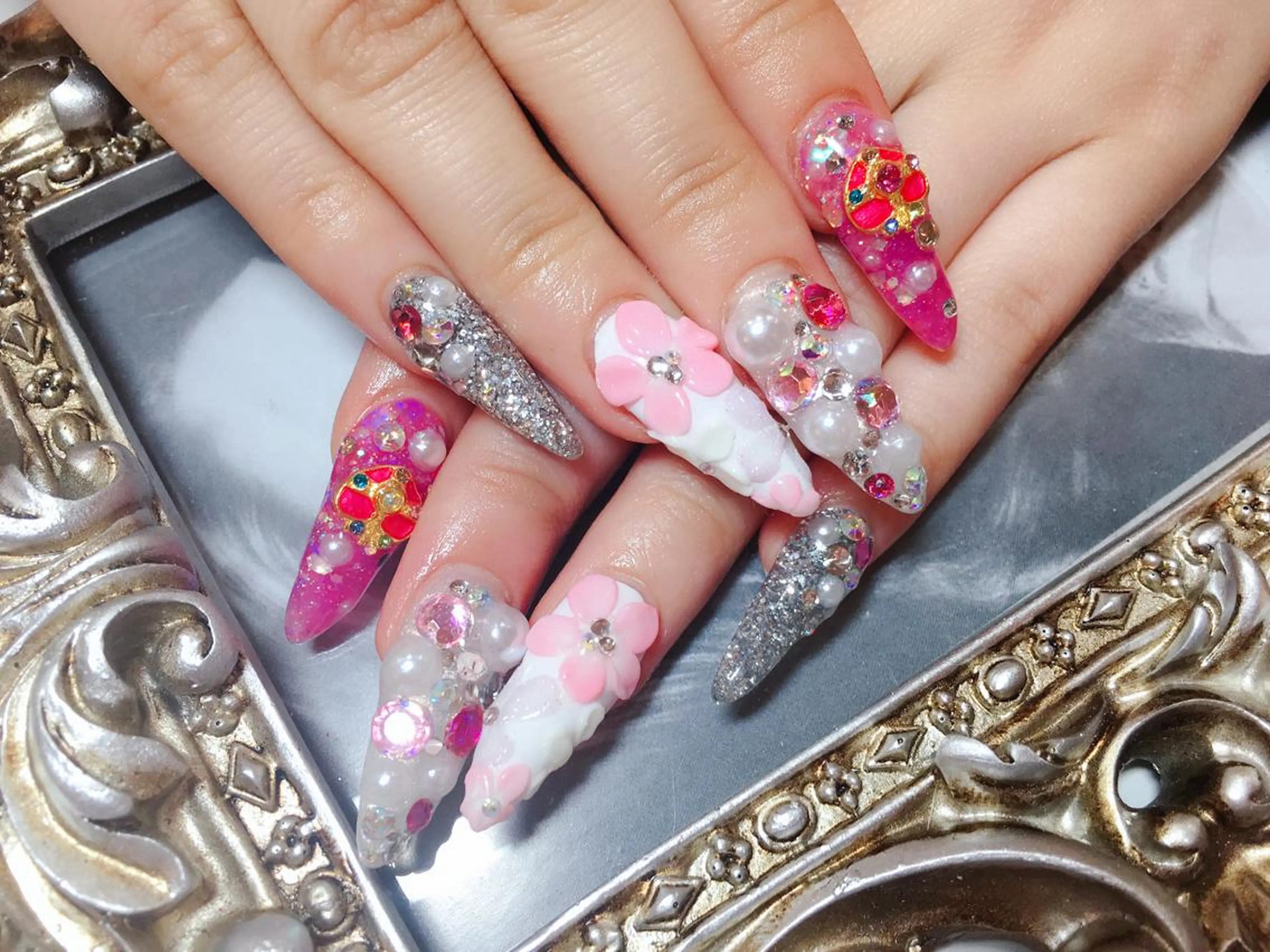 ネイル スカルプネイル nail salon Pink Aliceのネイルデザイン