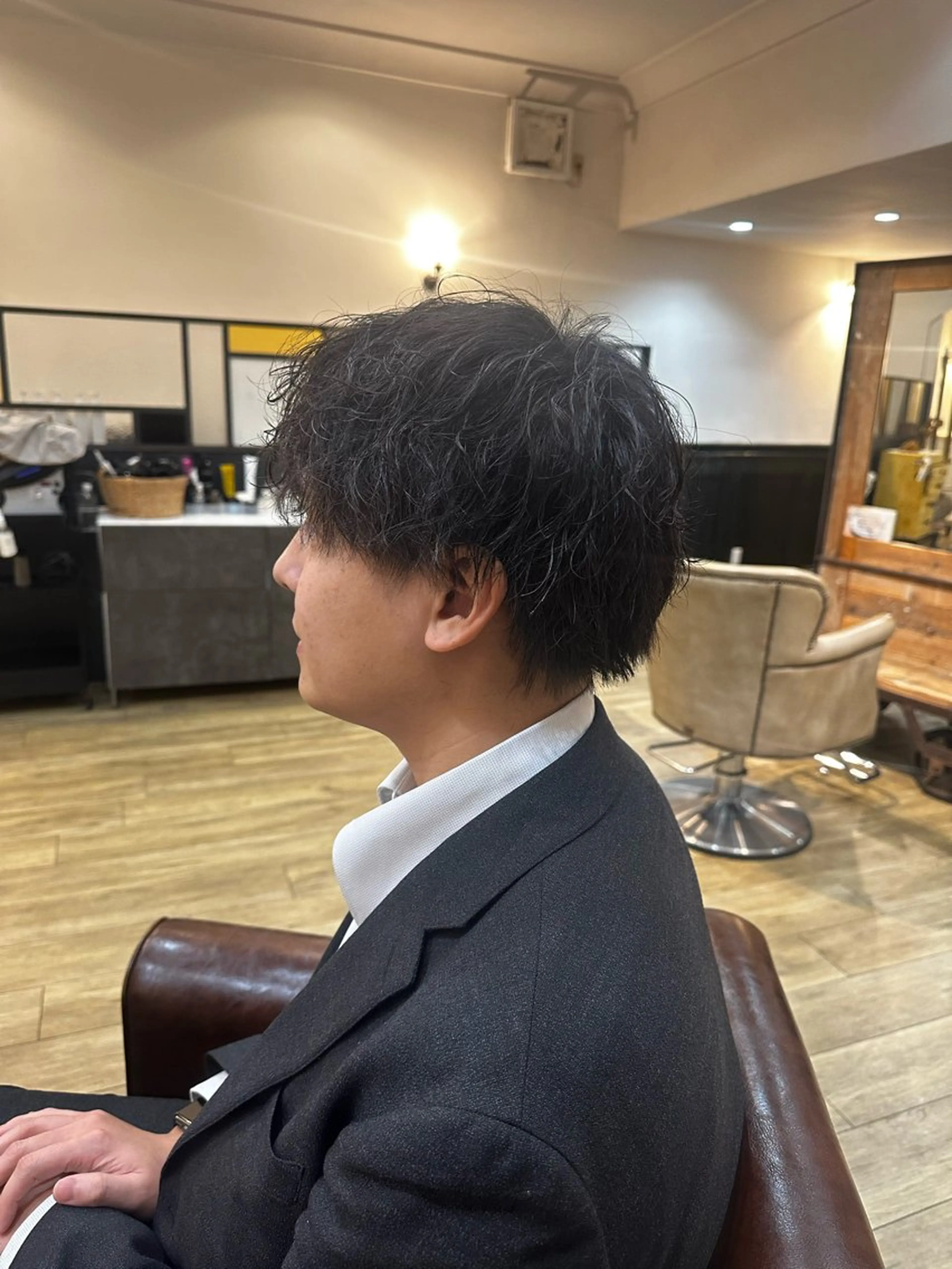 メンズ ツヤ感/透明感カラー /蟹江/harunaのヘアスタイル