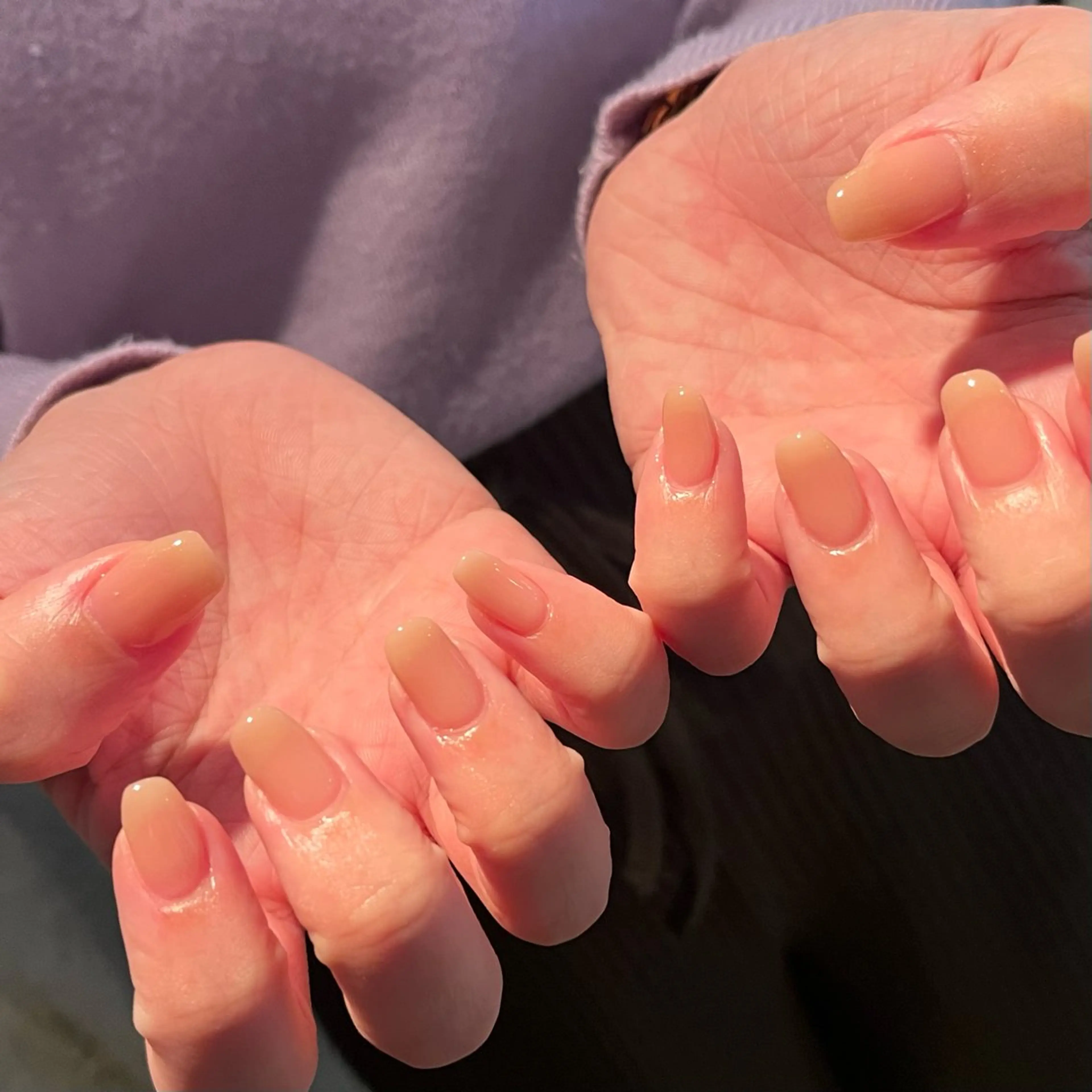 ネイル ジェルネイル ワンカラーネイル パラジェル ハンドネイル DariL Ayaのネイルデザイン