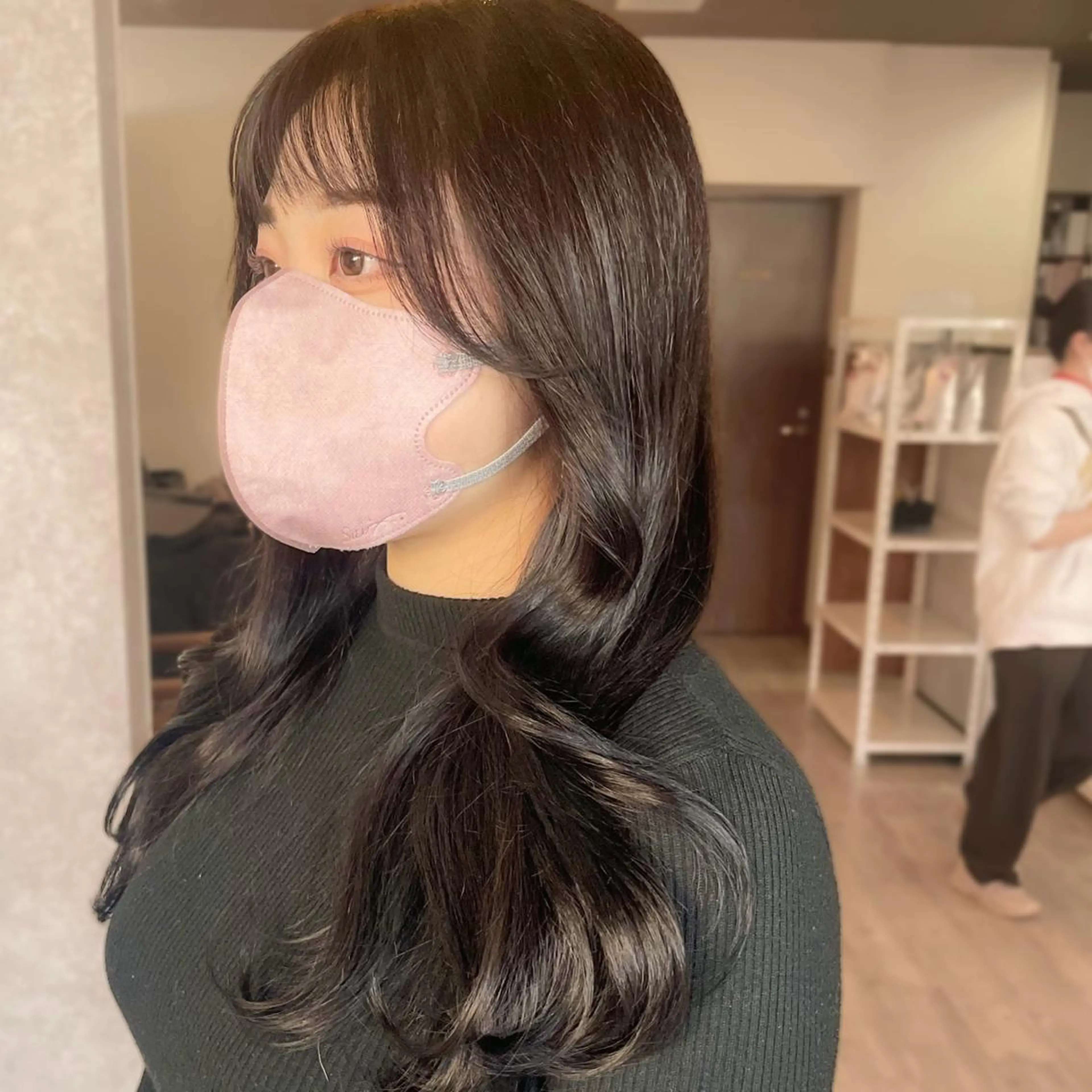 セミロング カラー ブリーチ ブラウンカラー 透明感カラー グレージュ ブリーチなしカラー 高橋 みく/ minim 暖色のヘアスタイル