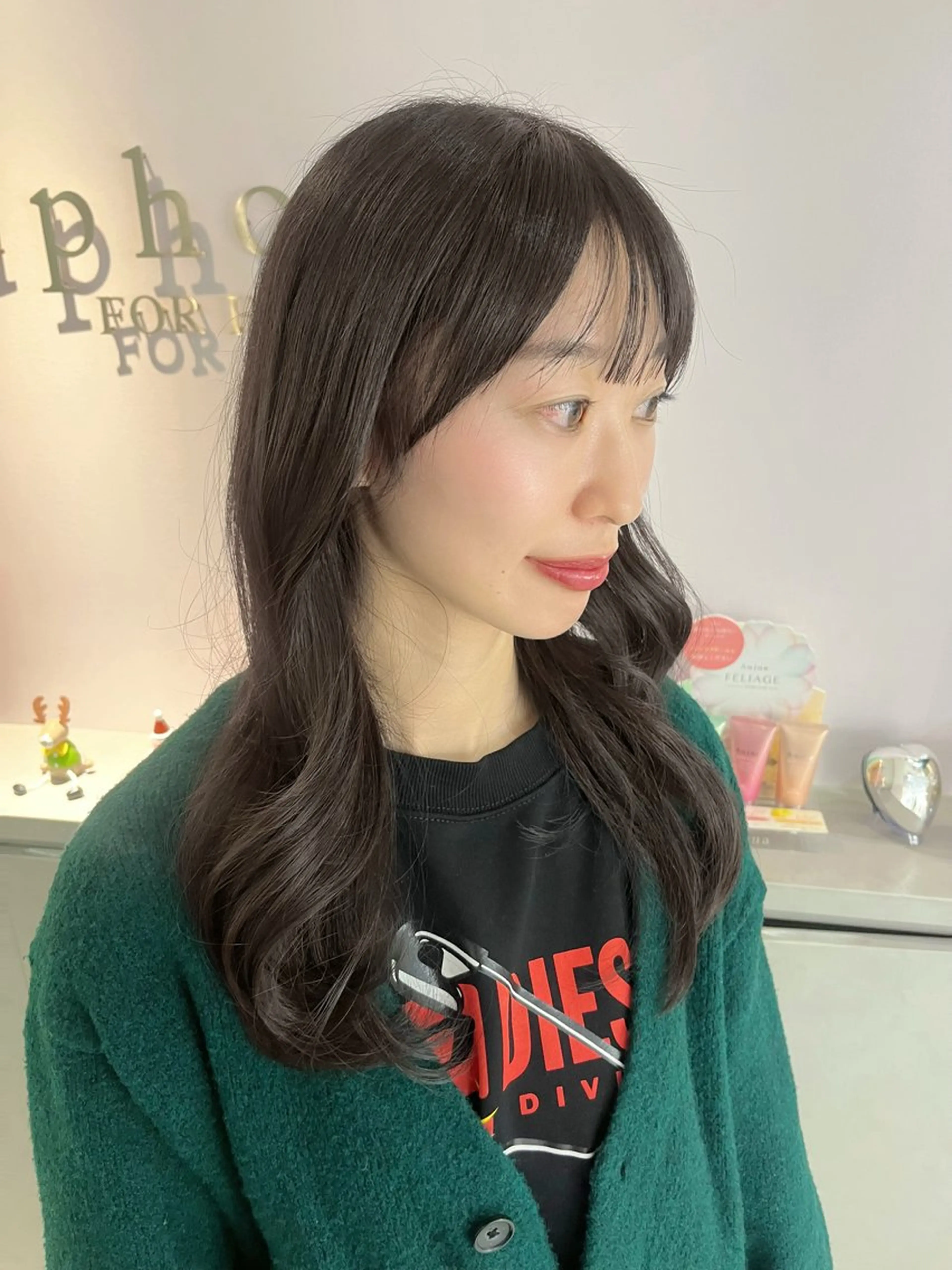 ロング 顔周りカット レイヤーカット 上品モテガーリー Rena🎀のヘアスタイル