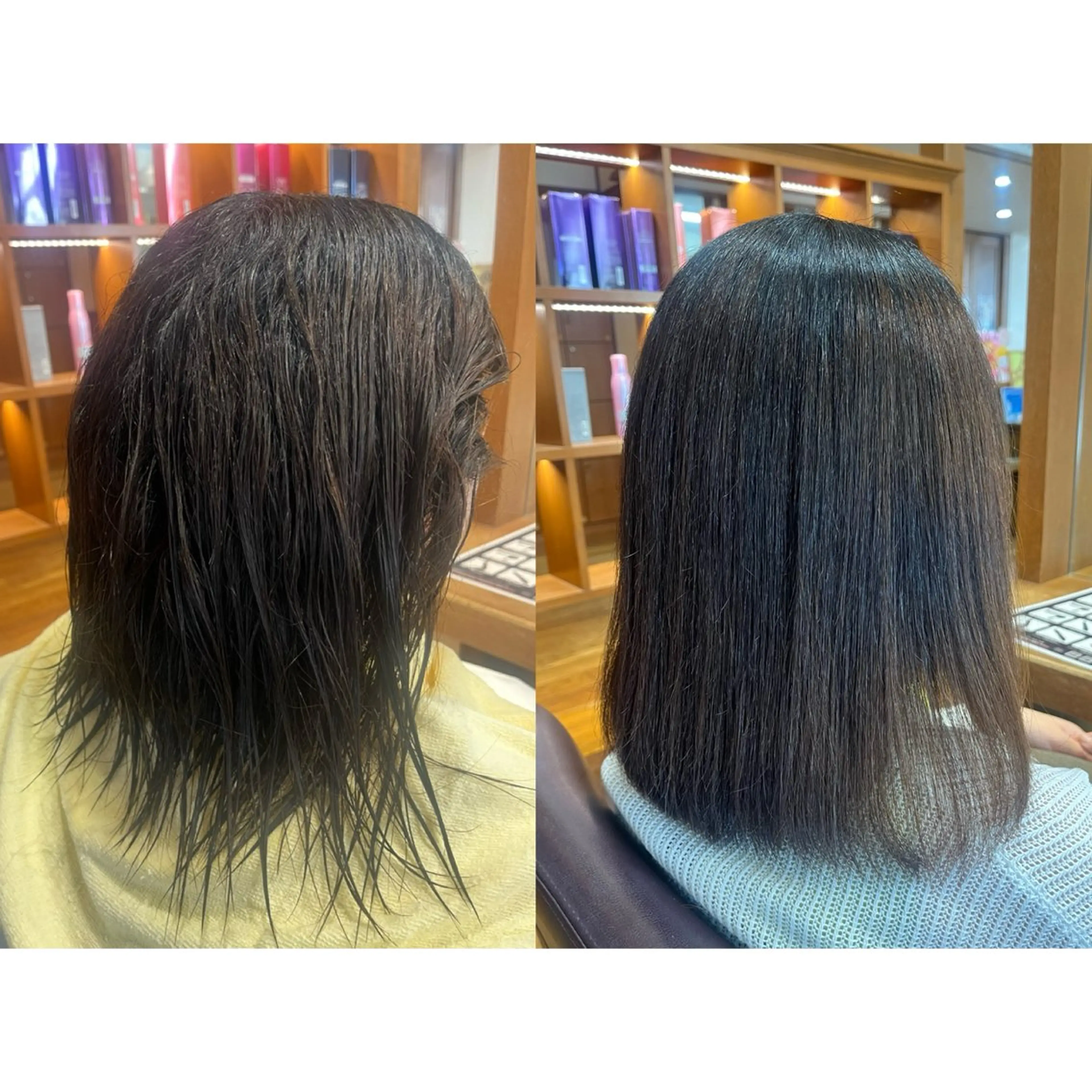 ミディアム パーマ カット 縮毛矯正 トリートメント topstylist 野口　雅のヘアスタイル