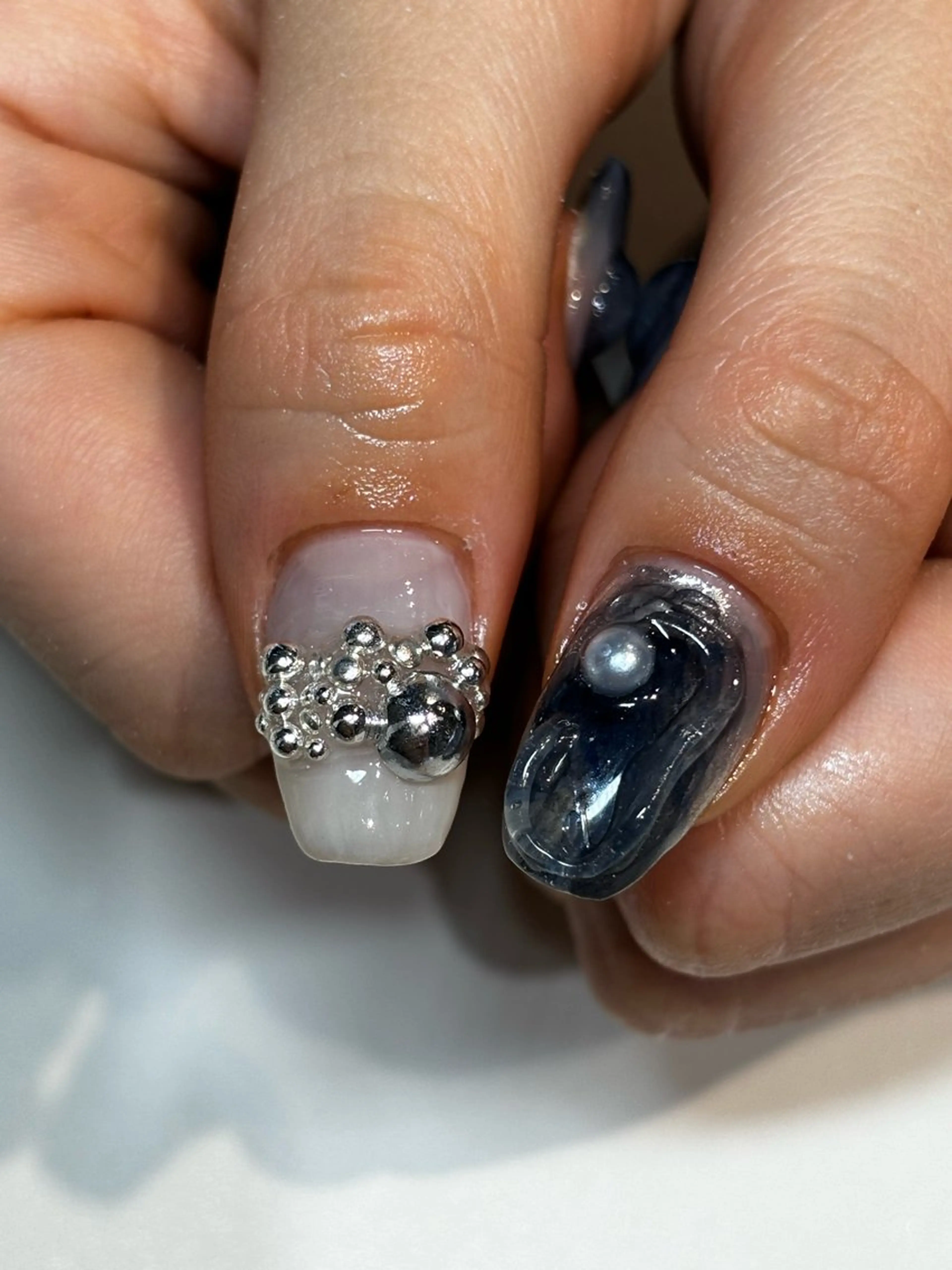 ネイル フットネイル フレンチネイル ジェルネイル グラデーション マグネットネイル ハンドネイル ヘアー.ネイル二刀流 misa🫧のヘアスタイル