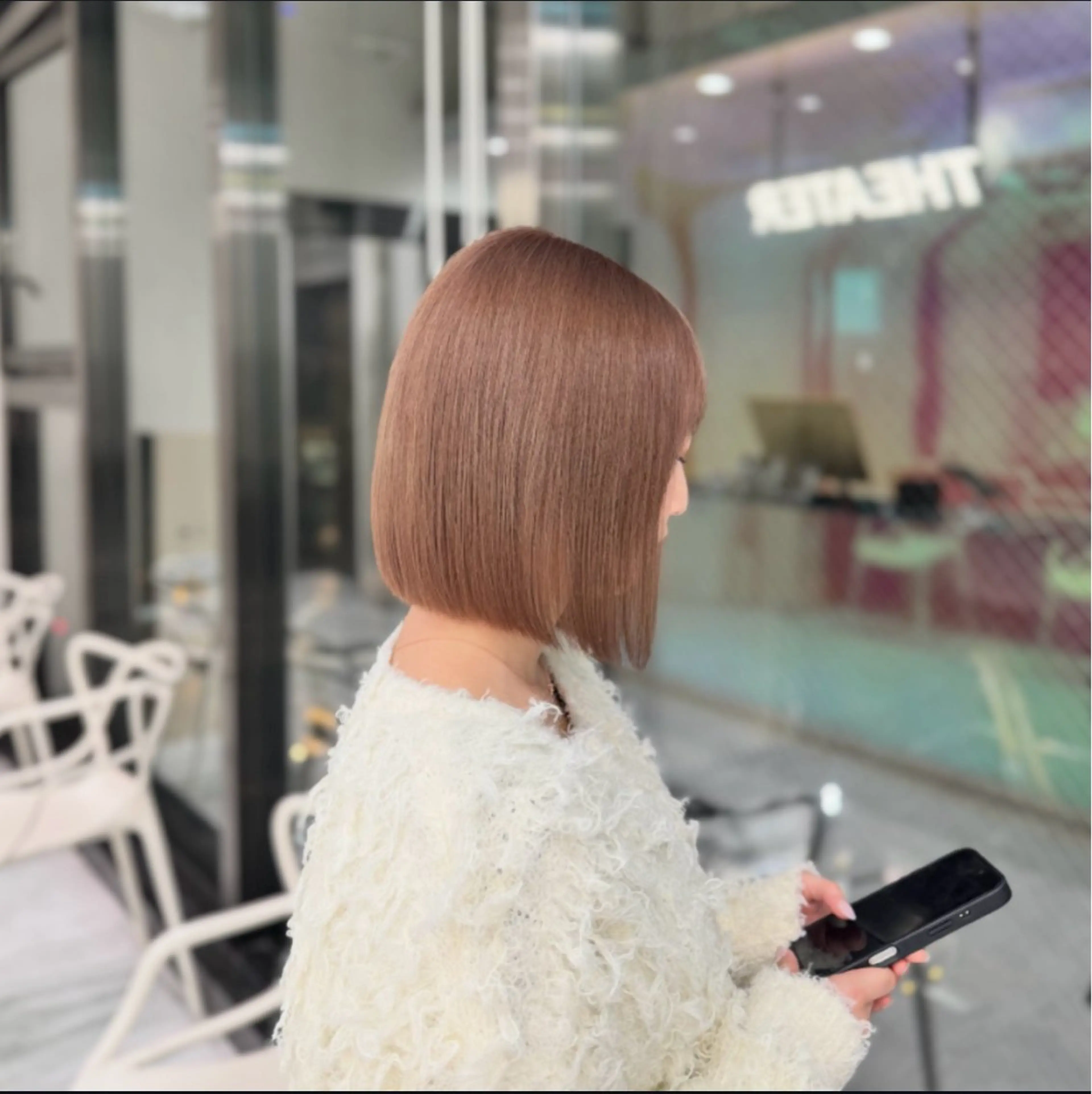 ミディアム カラー ヘアアレンジ 💘Risa💘/ミ ルクティ/ハイトーンのヘアスタイル