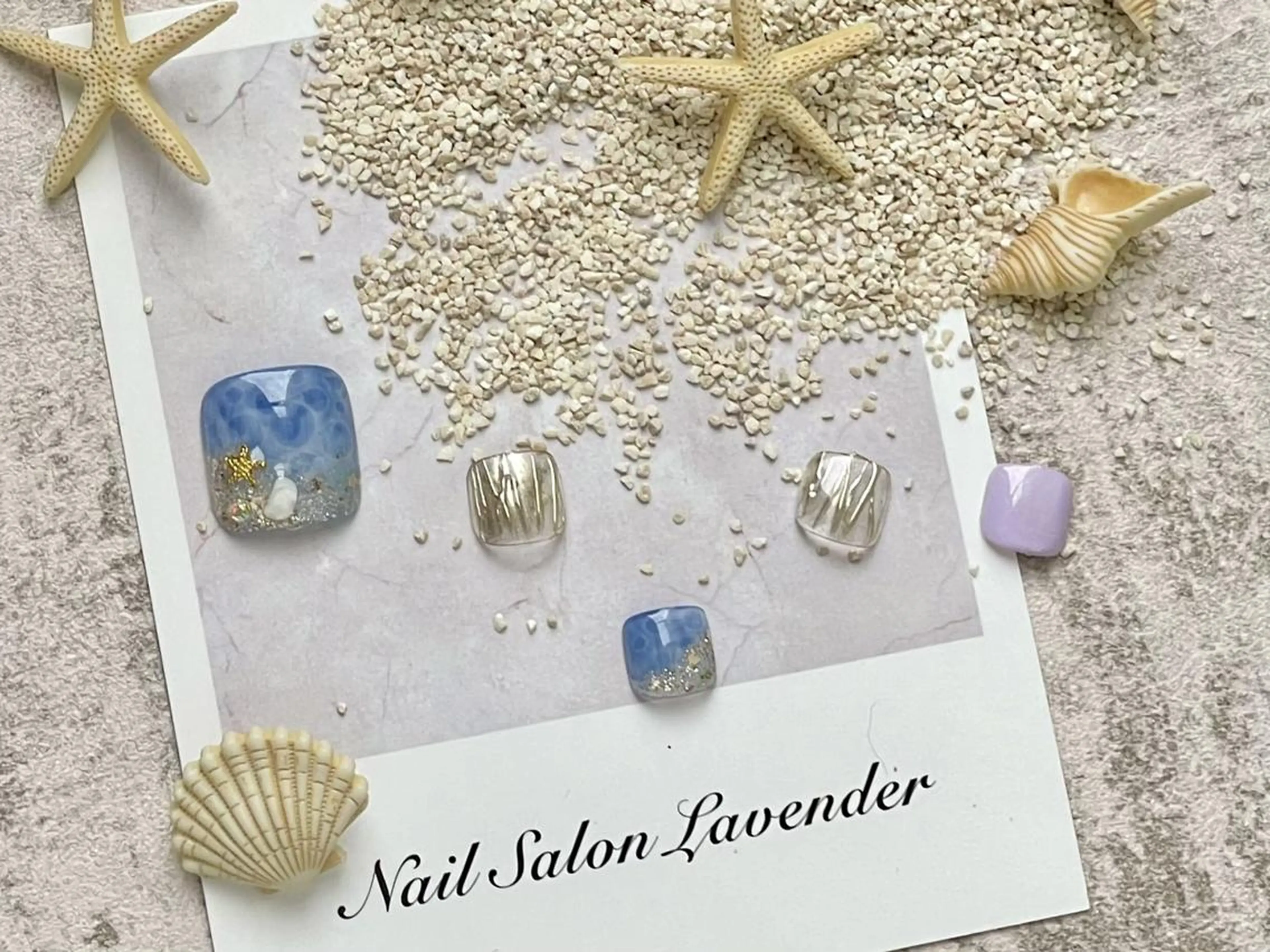 ネイル フットネイル 佐藤 ニーナ★ラベンダーのネイルデザイン