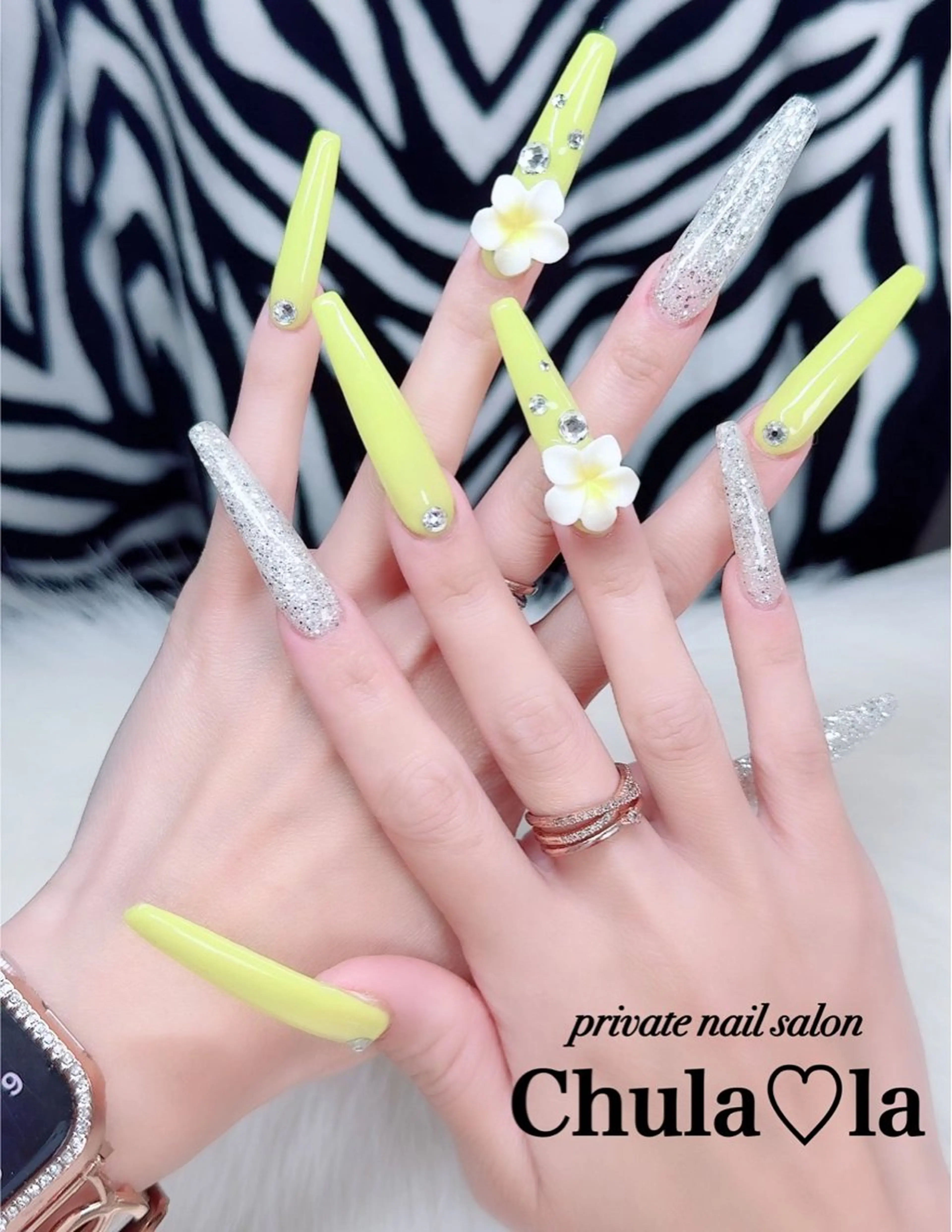 ネイル ロングネイル ハンドネイル Chula♡la 豊見城市高安のネイルデザイン