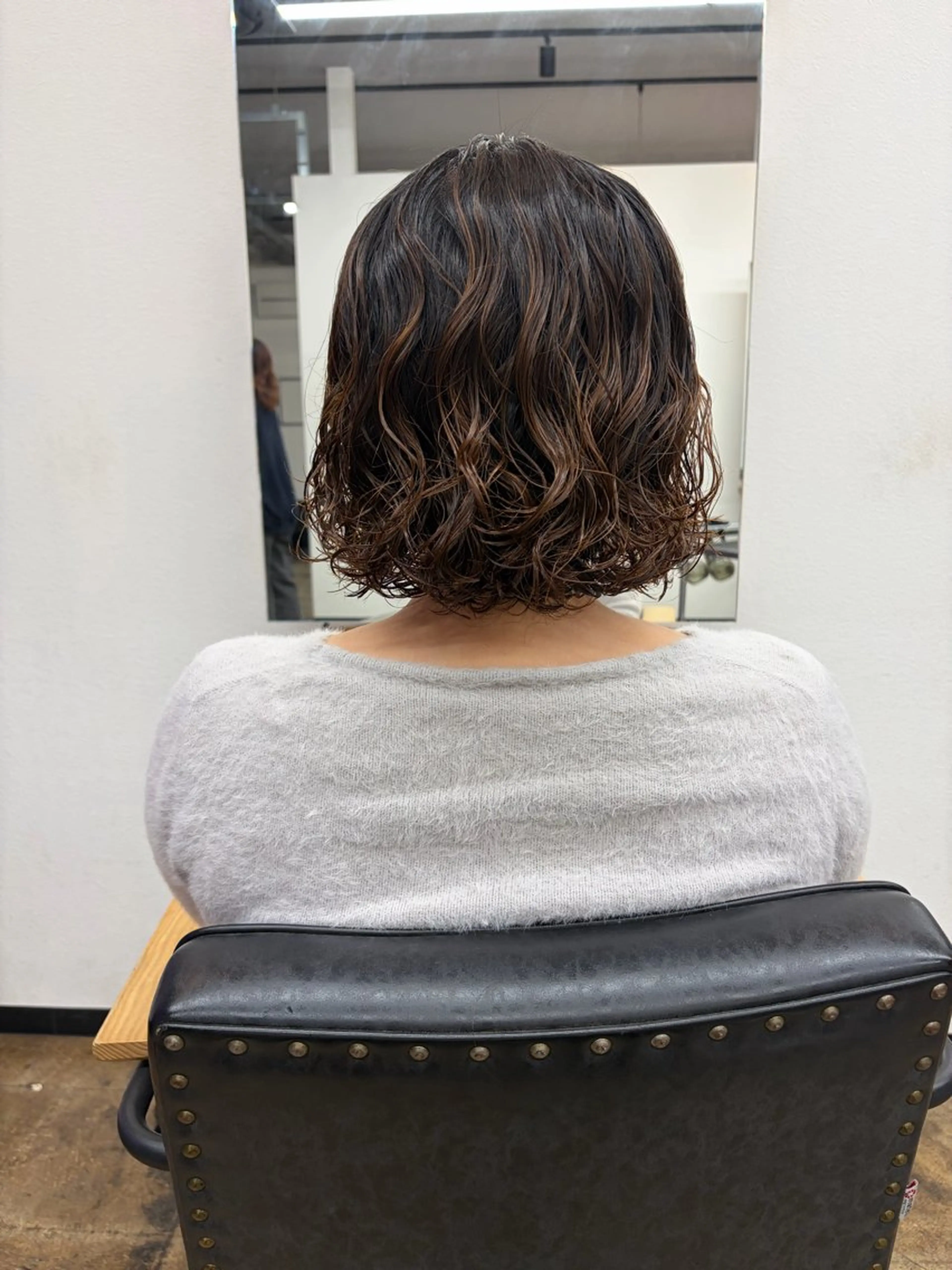 ショート パーマ ボブ レイヤーカット カット パーマ 西浦 たくみのヘアスタイル