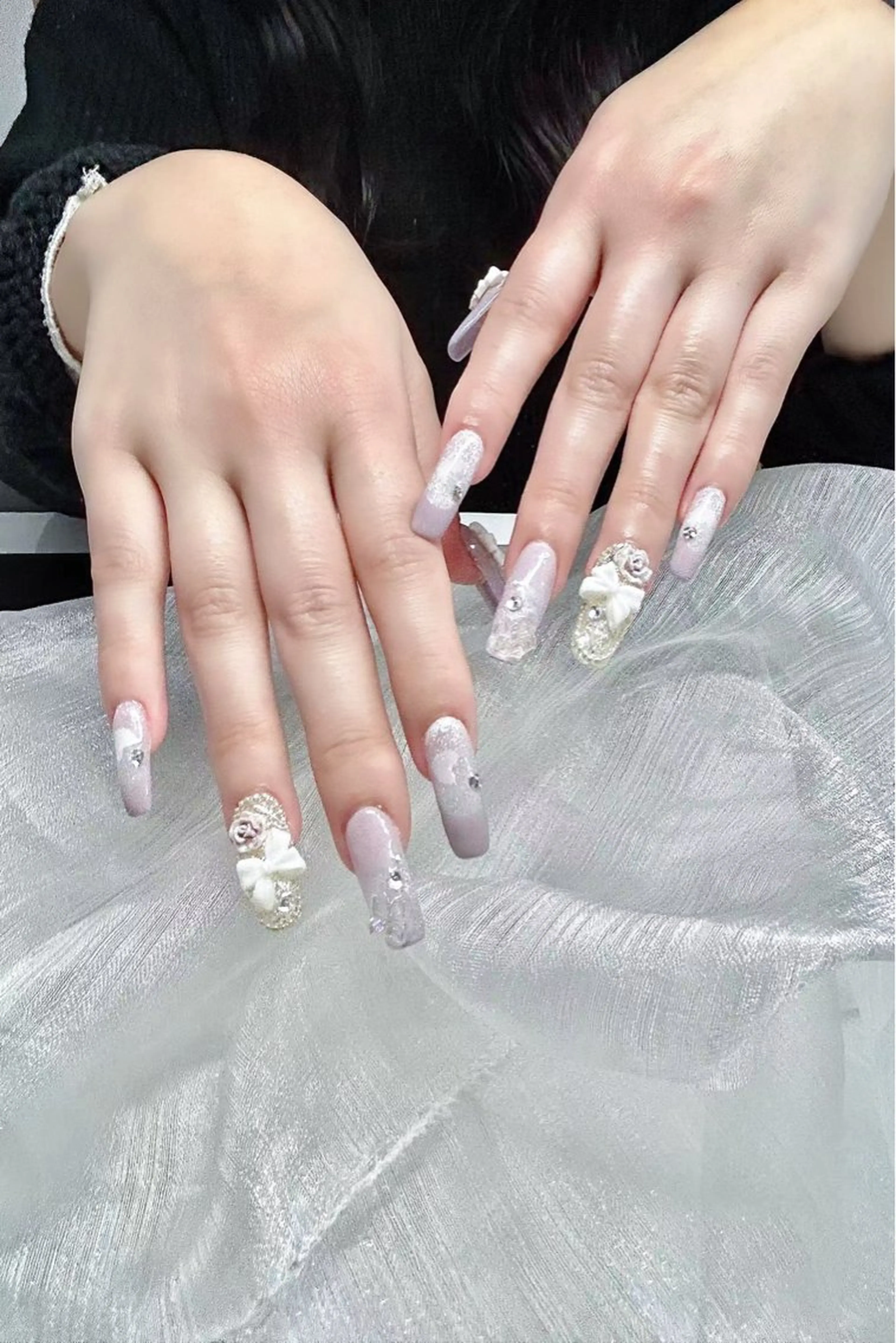 ネイル スカルプネイル シンプルネイル Lunailsalon所属・Lu nailsalonのネイルデザイン