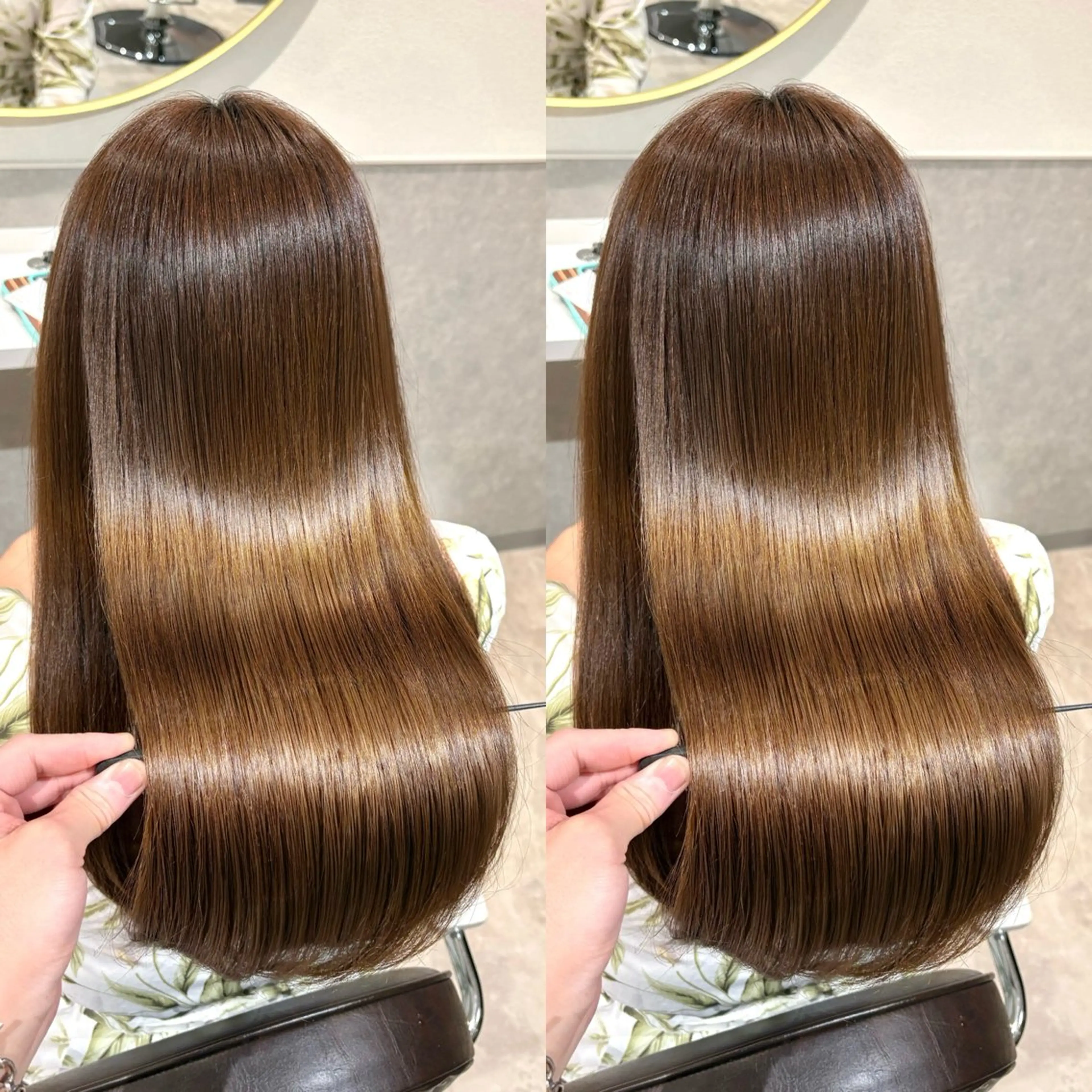 セミロング カラー 髪質改善 縮毛矯正 トリートメント カット ヘアカラー 縮毛矯正 トリートメント 銀座No.1髪質改善 縮毛矯正/本木のヘアスタイル