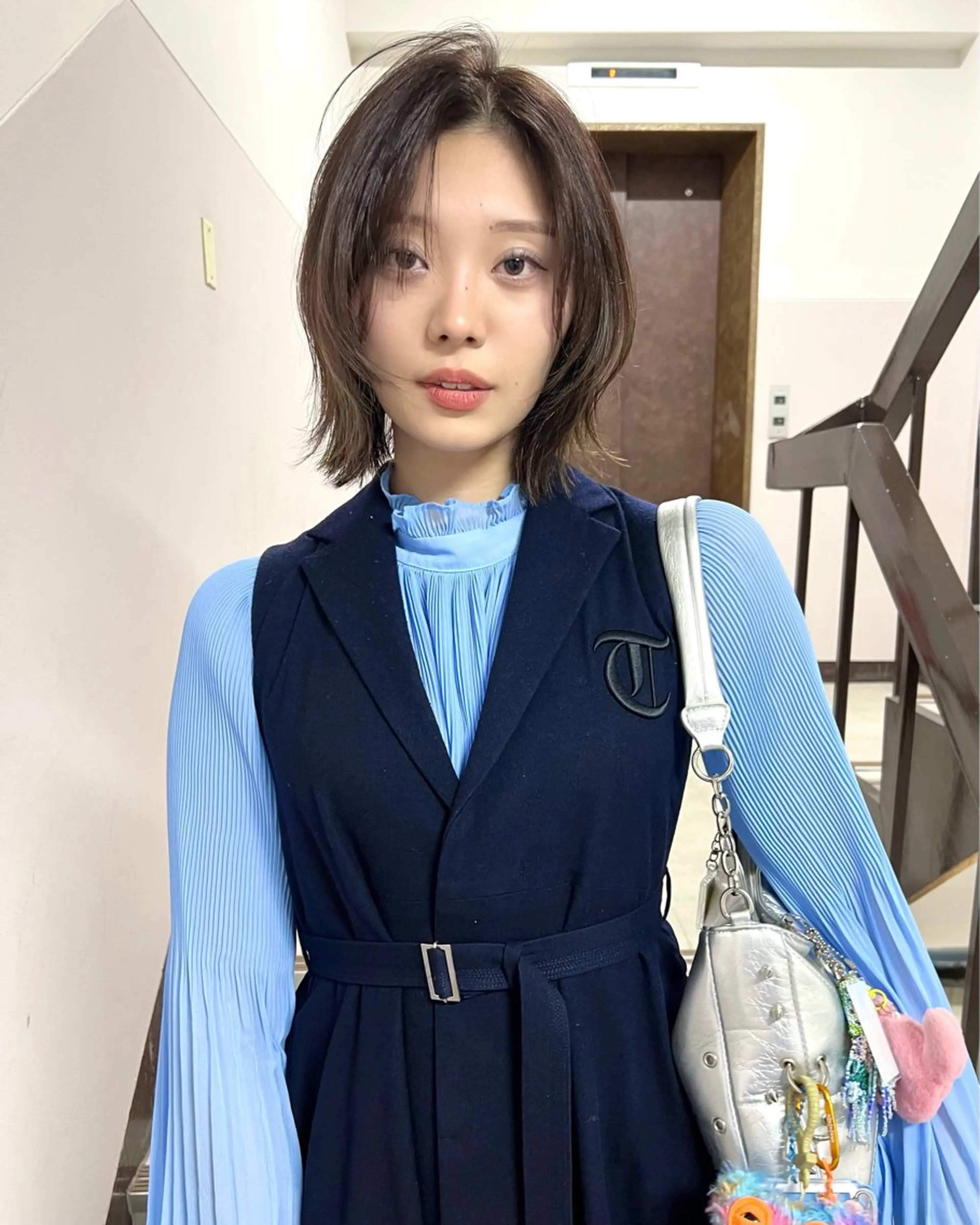 ショート カラー ボブレイヤー ベージュカラー ボブ レイヤーカット カット ヘアカラー トリートメント 樫原裕二 /柔らかいカラーのヘアスタイル