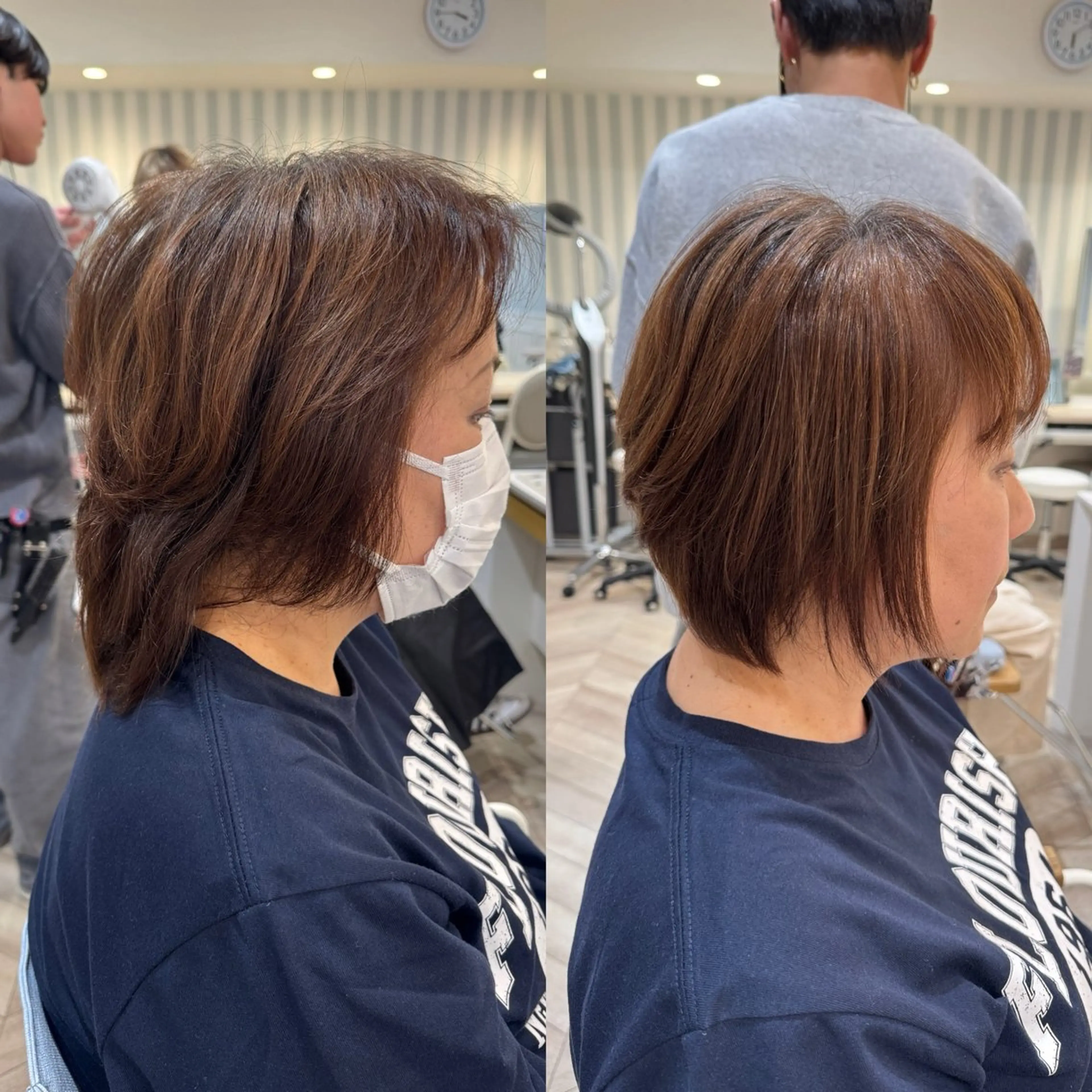 ショート カット 縮毛矯正 トリートメント 縮毛矯正/白髪ぼかし ショートボブ/鈴木のヘアスタイル