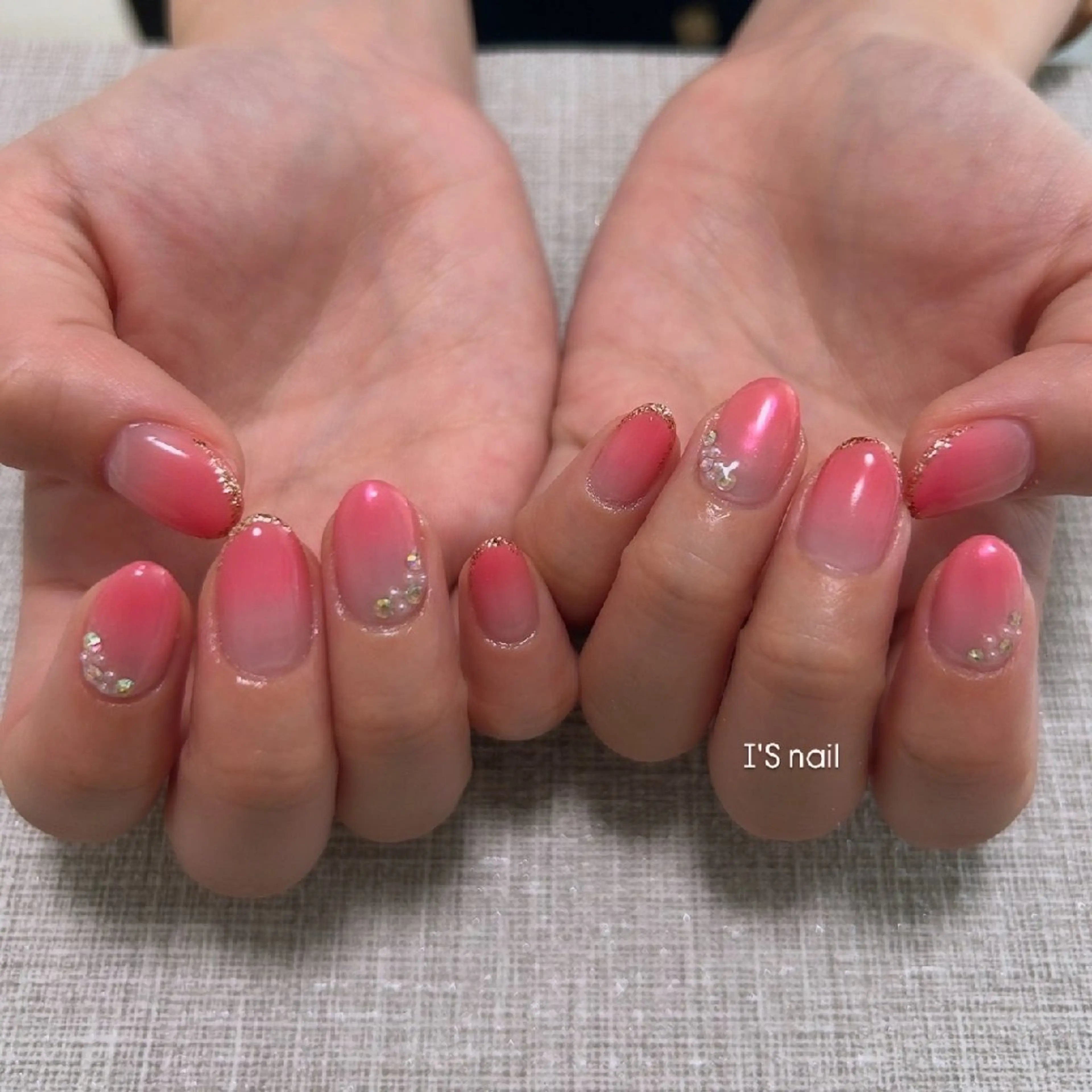 ネイル グラデーション ピンク I'S nail 佐野のネイルデザイン