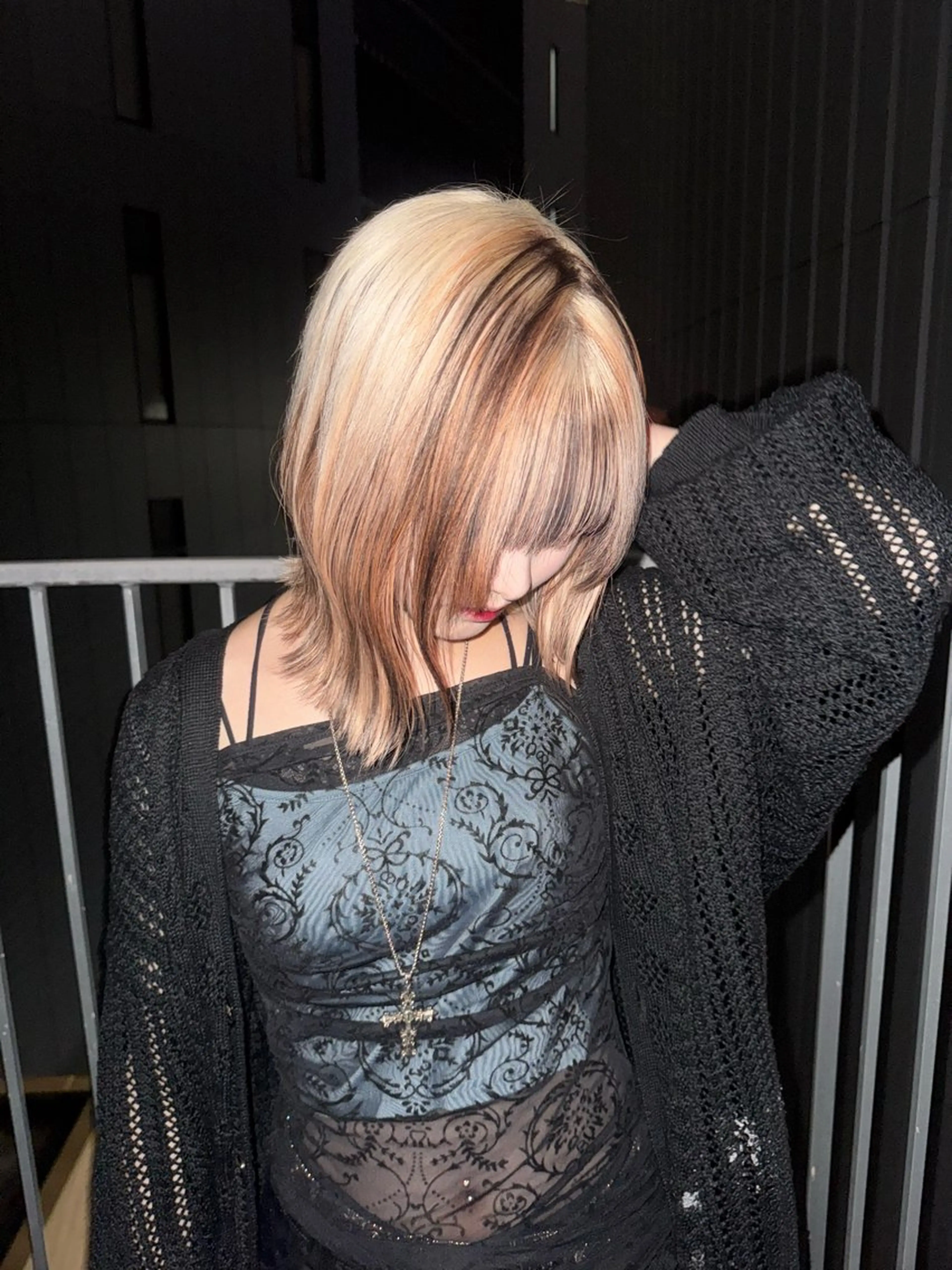 ミディアム カラー デザインカラー ヘアカラー ハイトーン/名古屋 Hinakiのヘアスタイル