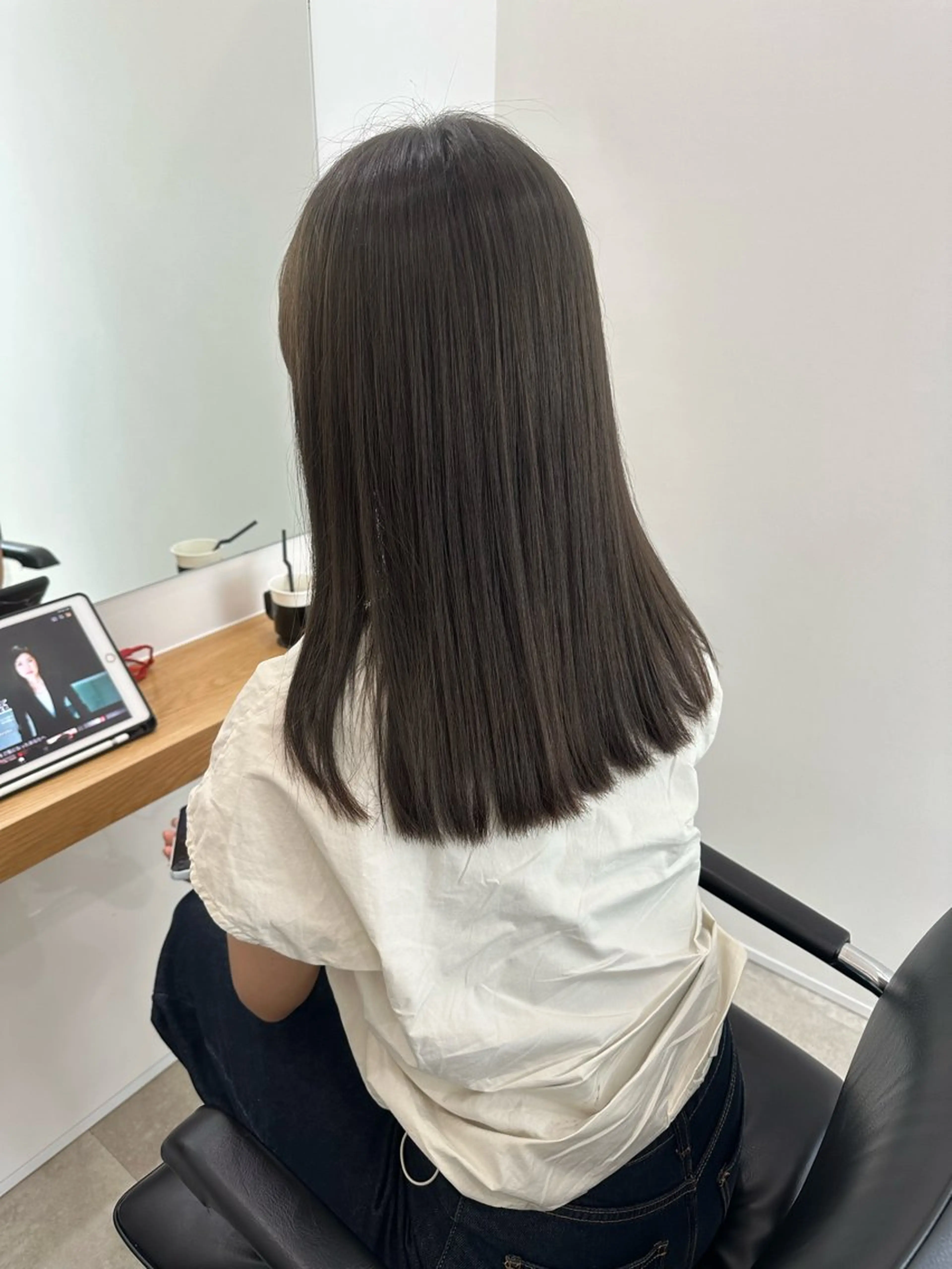 セミロング カラー ヘアカラー トリートメント ヘアセット/艶カラー 💐nao.のヘアスタイル