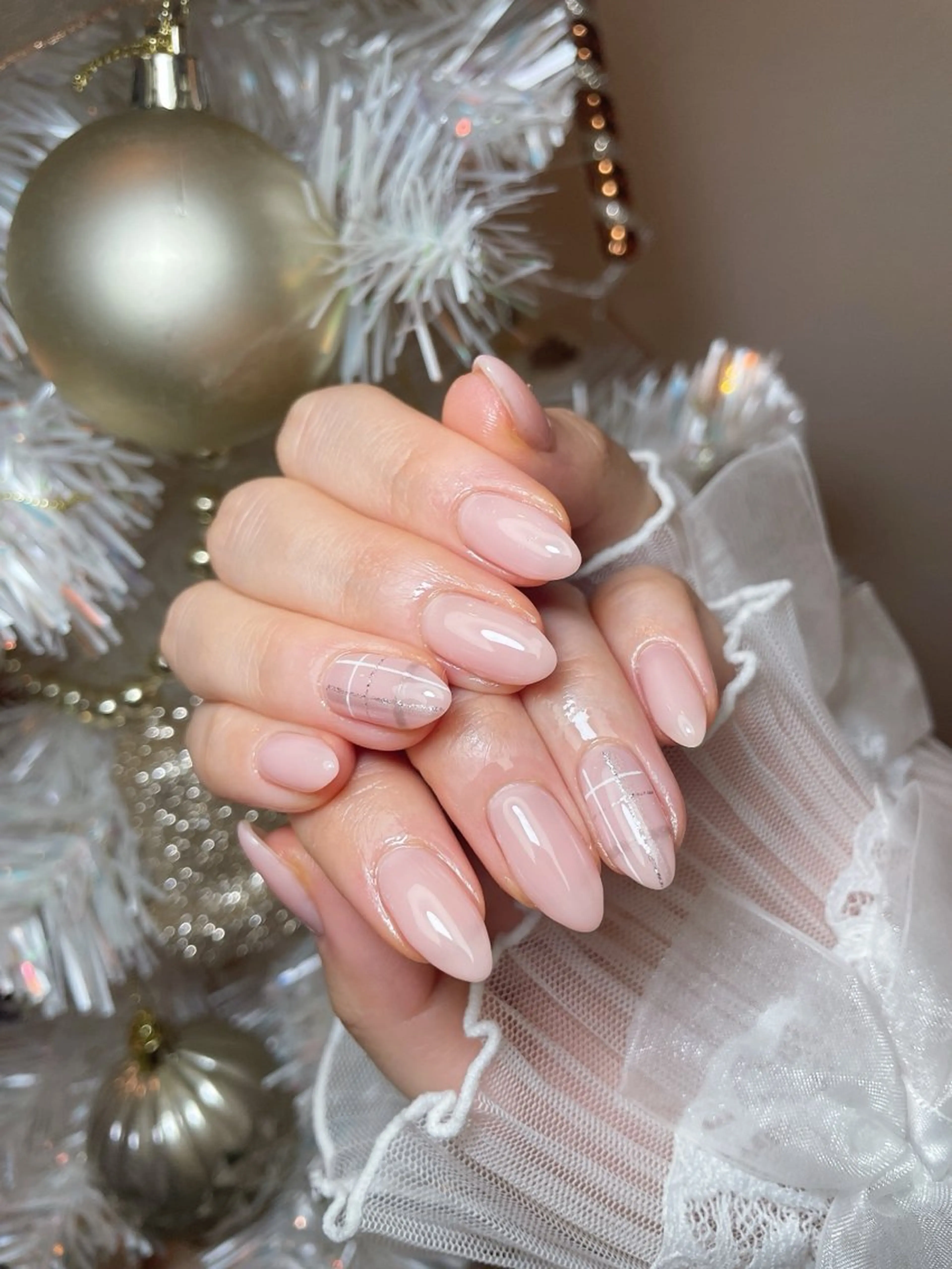 ネイル 23時まで❤︎韓国、 ワンホンネイルのネイルデザイン