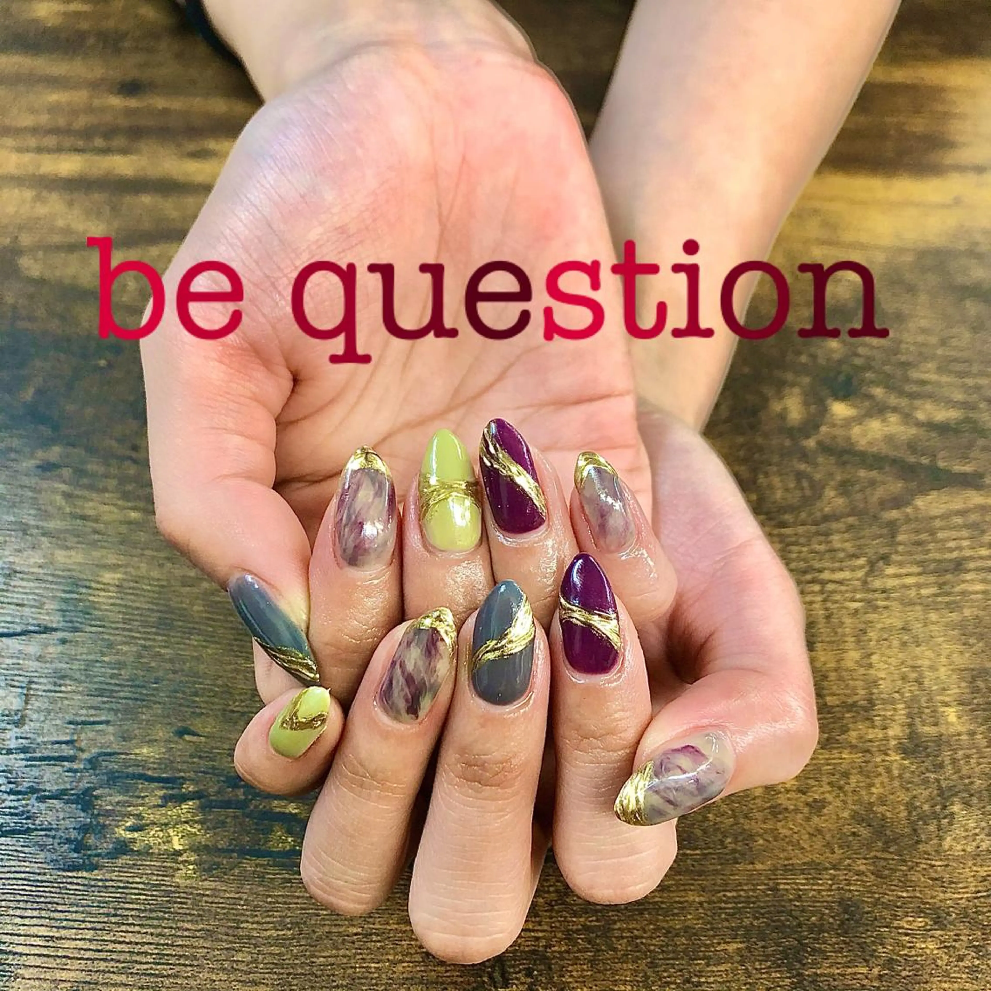 ネイル ミラーネイル ピスタチオネイル ueki junのネイルデザイン