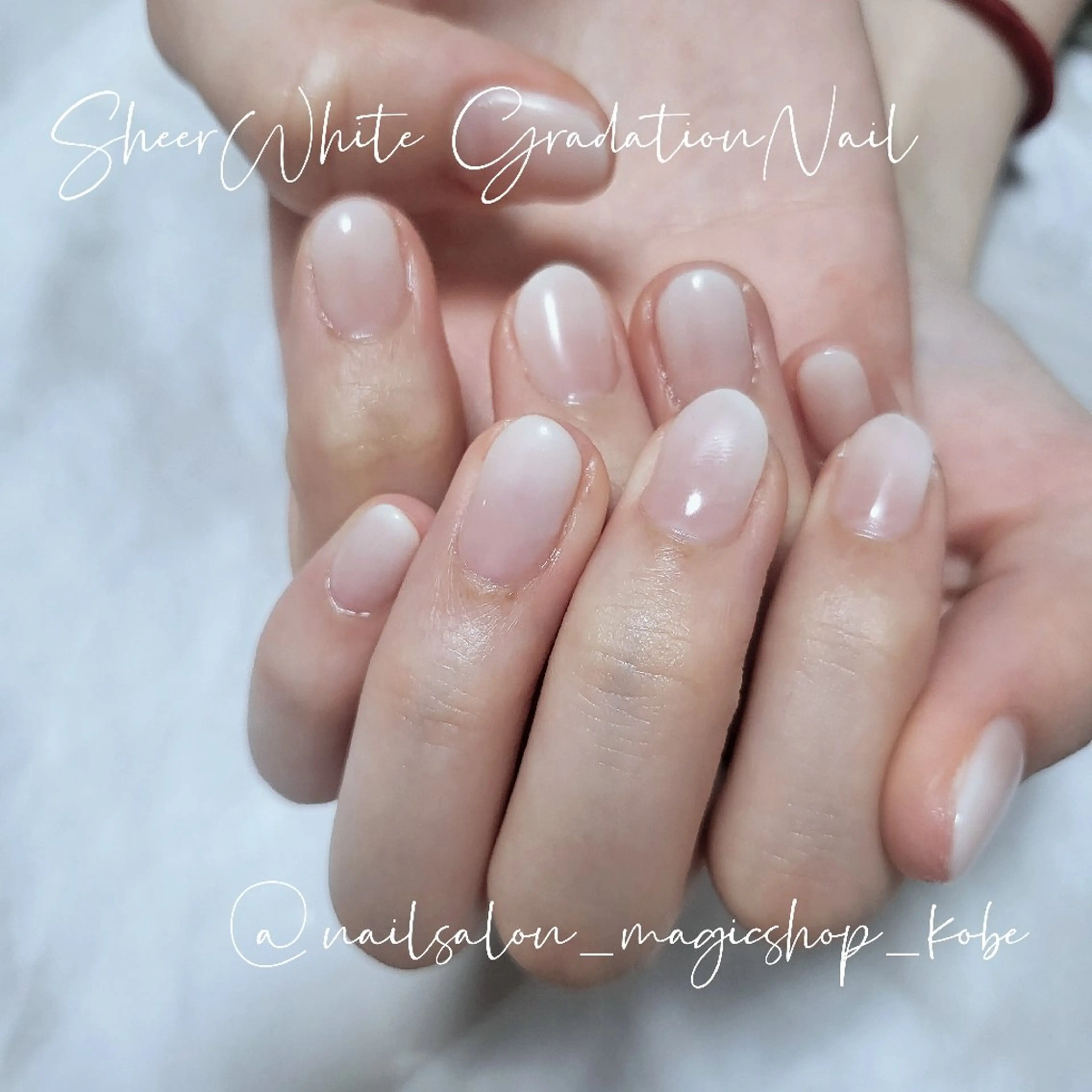 ネイル ジェルネイル グラデーション マットネイル ソフトジェル ホワイト ハンドネイル Nailsalon MagicShopのネイルデザイン