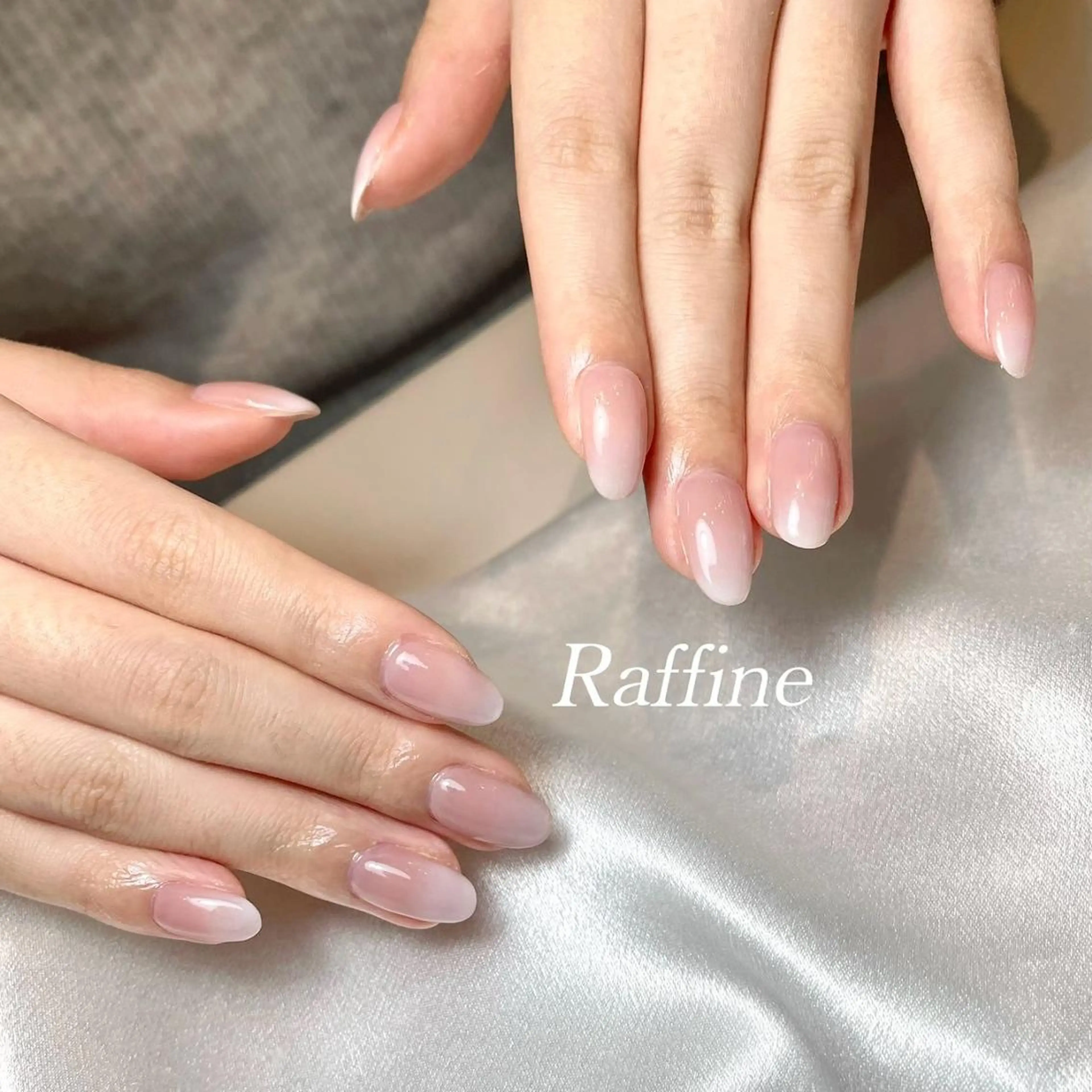 ネイル ハンドネイル RAFFINE 月🦋🩵のネイルデザイン