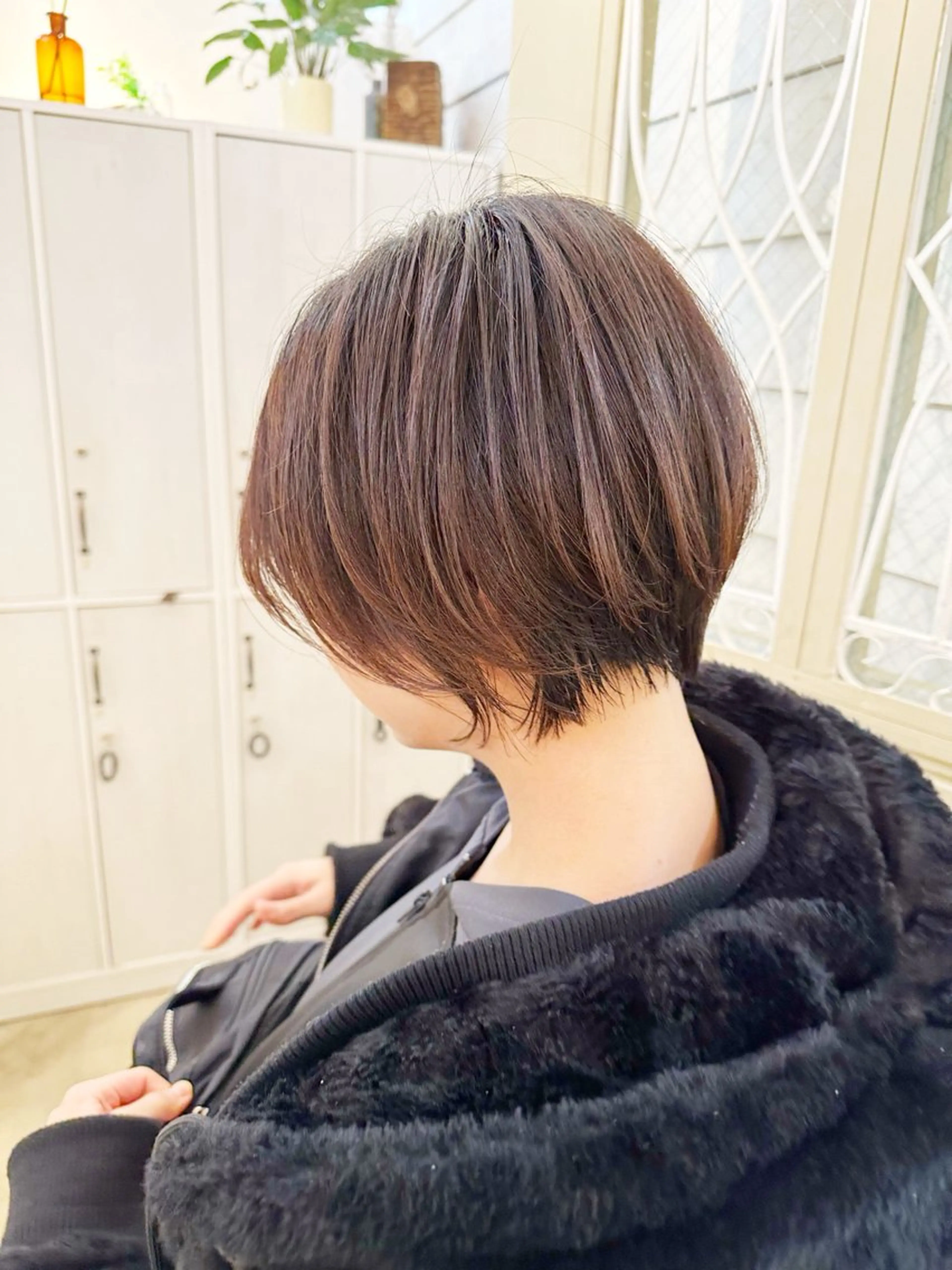 ショート カラー ショートボブ ハンサムショート ボブ くせ毛 ショートヘア カット ヘアカラー newline銀座所属・銀座ショート/ 大人ショート/金子涼のヘアスタイル