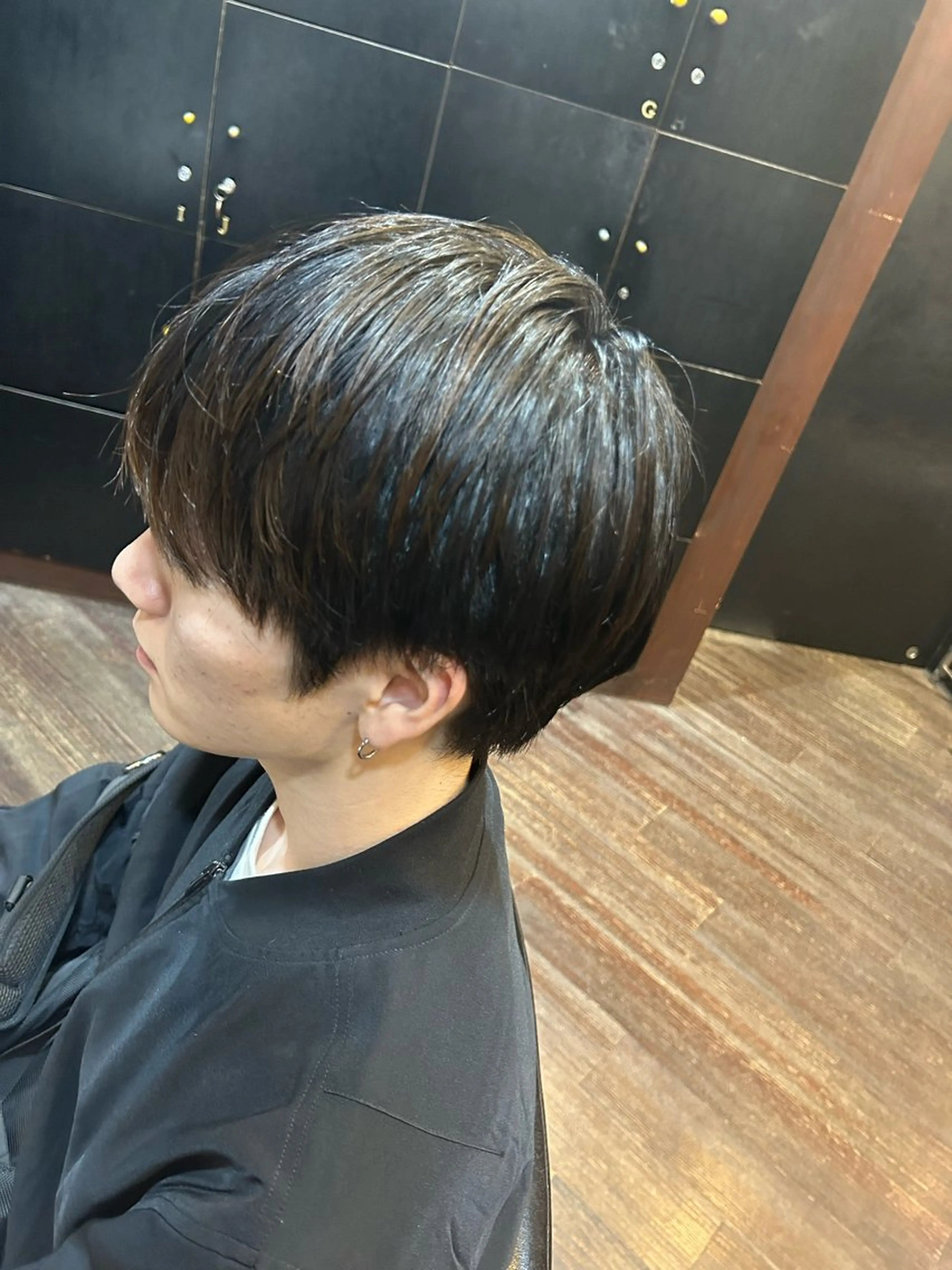 ミディアム メンズ 大阪/梅田/シャドウ パーマ/ノボリユウタのヘアスタイル