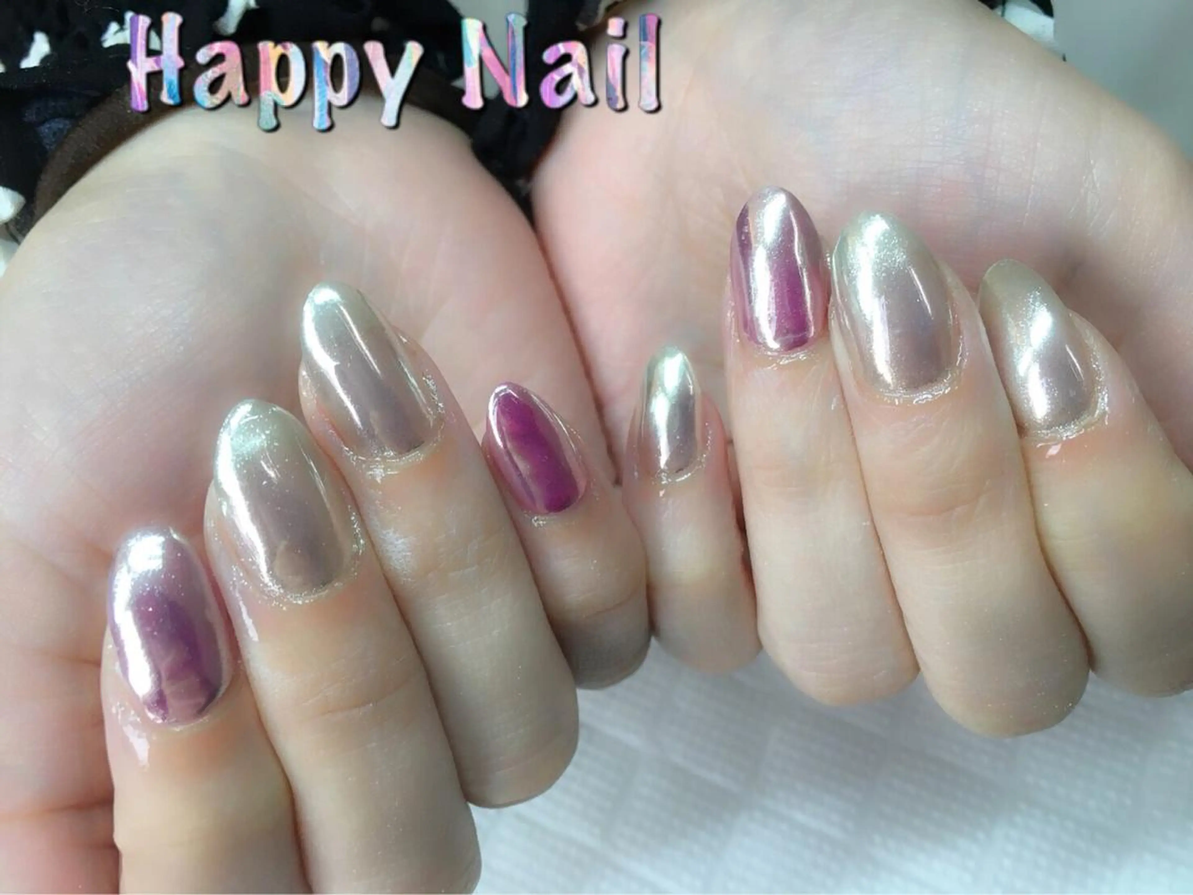 ネイル ミラーネイル Happy Nailのネイルデザイン